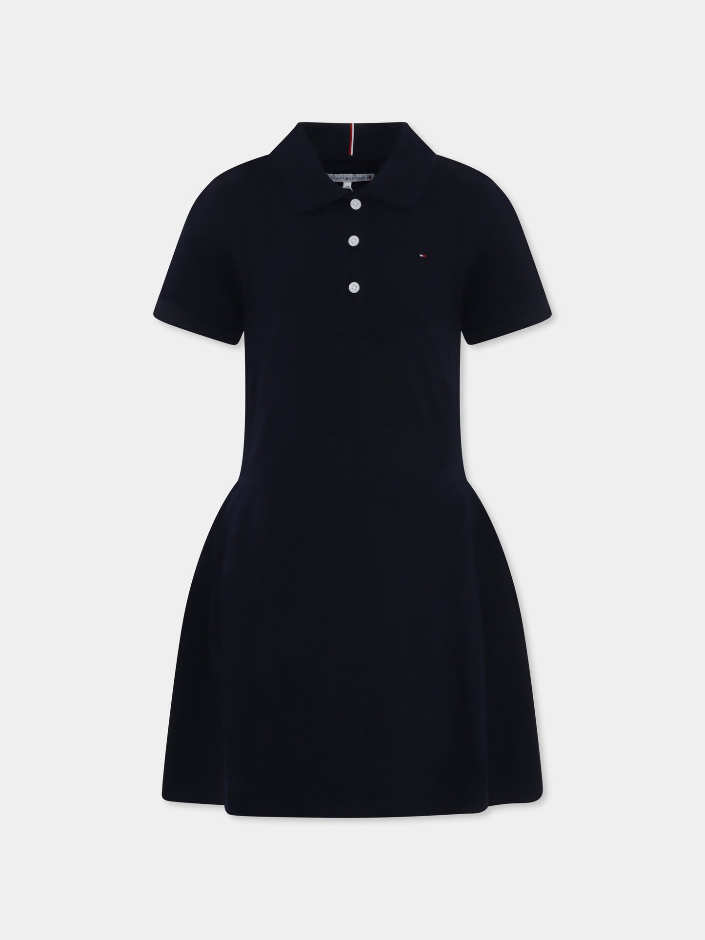 Vestito blu per bambina con bandierina,Tommy Hilfiger Junior,24F THKG0KG08342J KG0KG08342 C1G