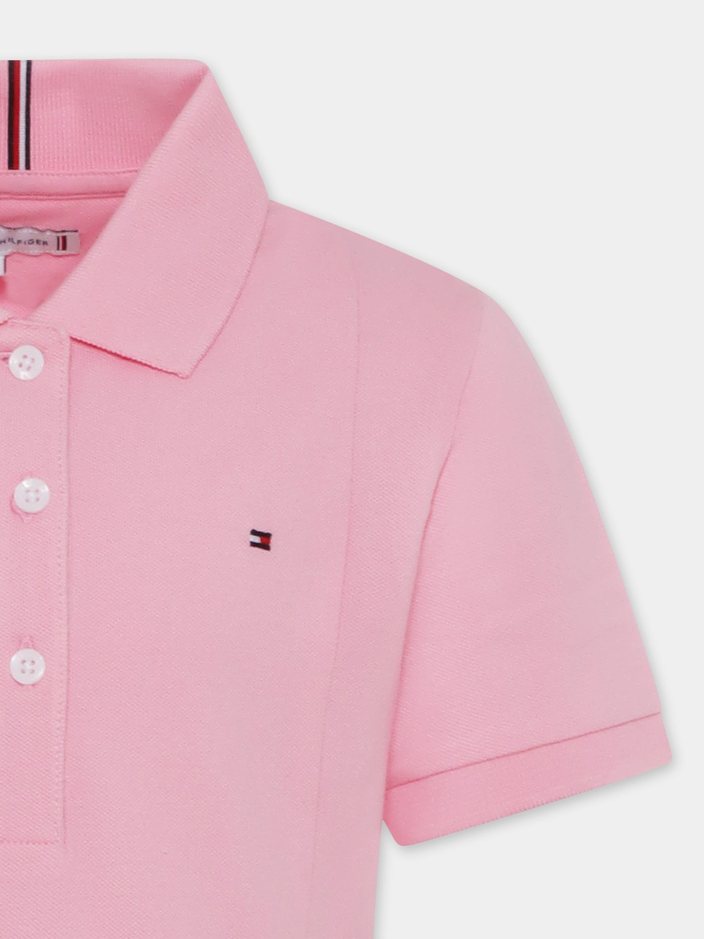 Pink dress for girl with flag