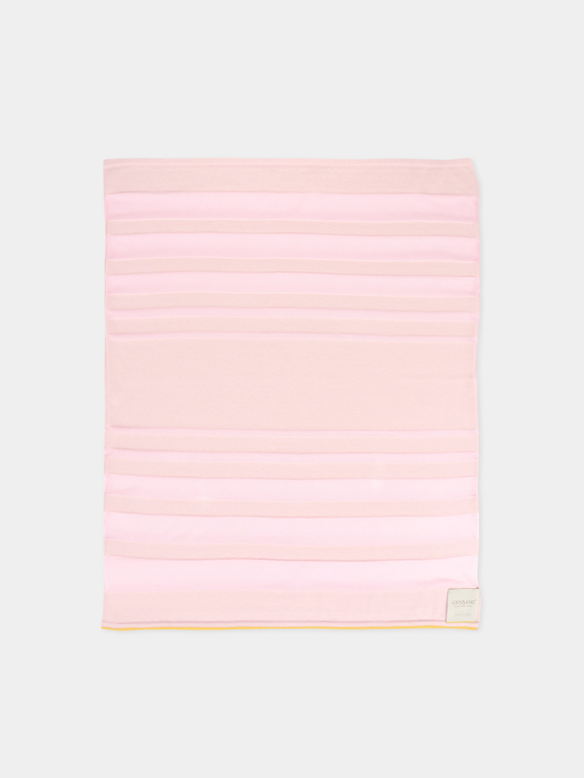 Coperta rosa per neonata con motivo a righe,Gensami,COP-STR-CO BABY PINK