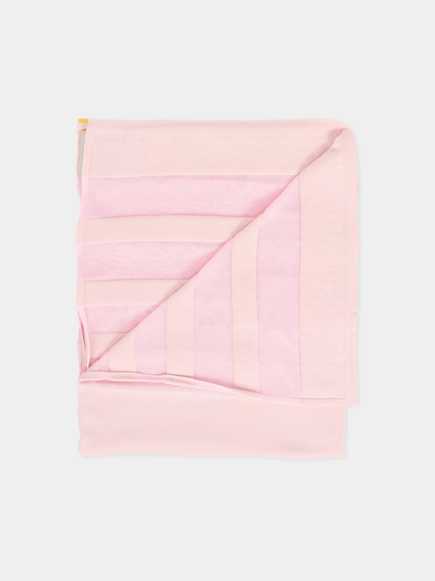 Coperta rosa per neonata con motivo a righe,Gensami,COP-STR-CO BABY PINK