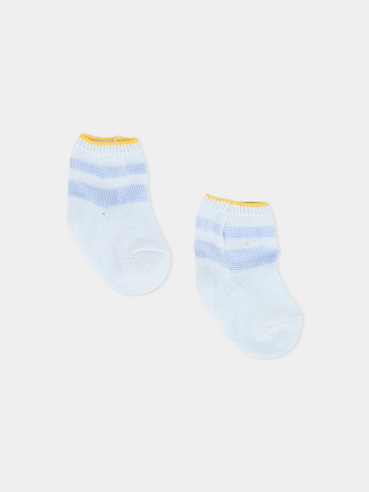 Calzini celesti per neonato,Gensami,CALZ-STR-CO SKY BLUE
