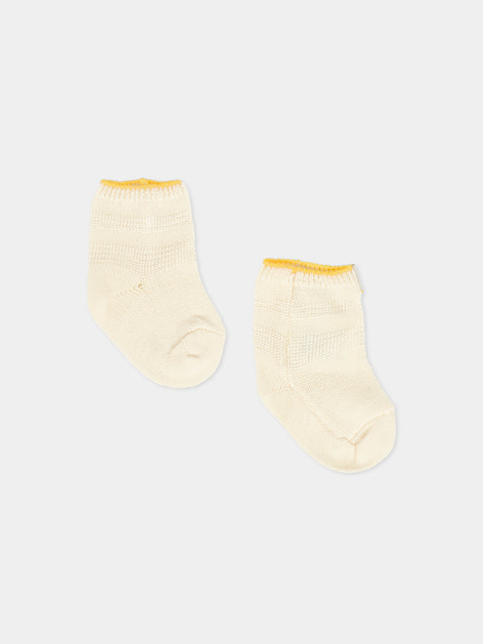 Calzini avorio per neonati,Gensami,CALZ-STR-CO IVORY