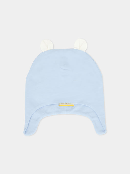 Berretto celeste per neonato con orecchie,Gensami,CAP-ALP-J LIGHT BLUE