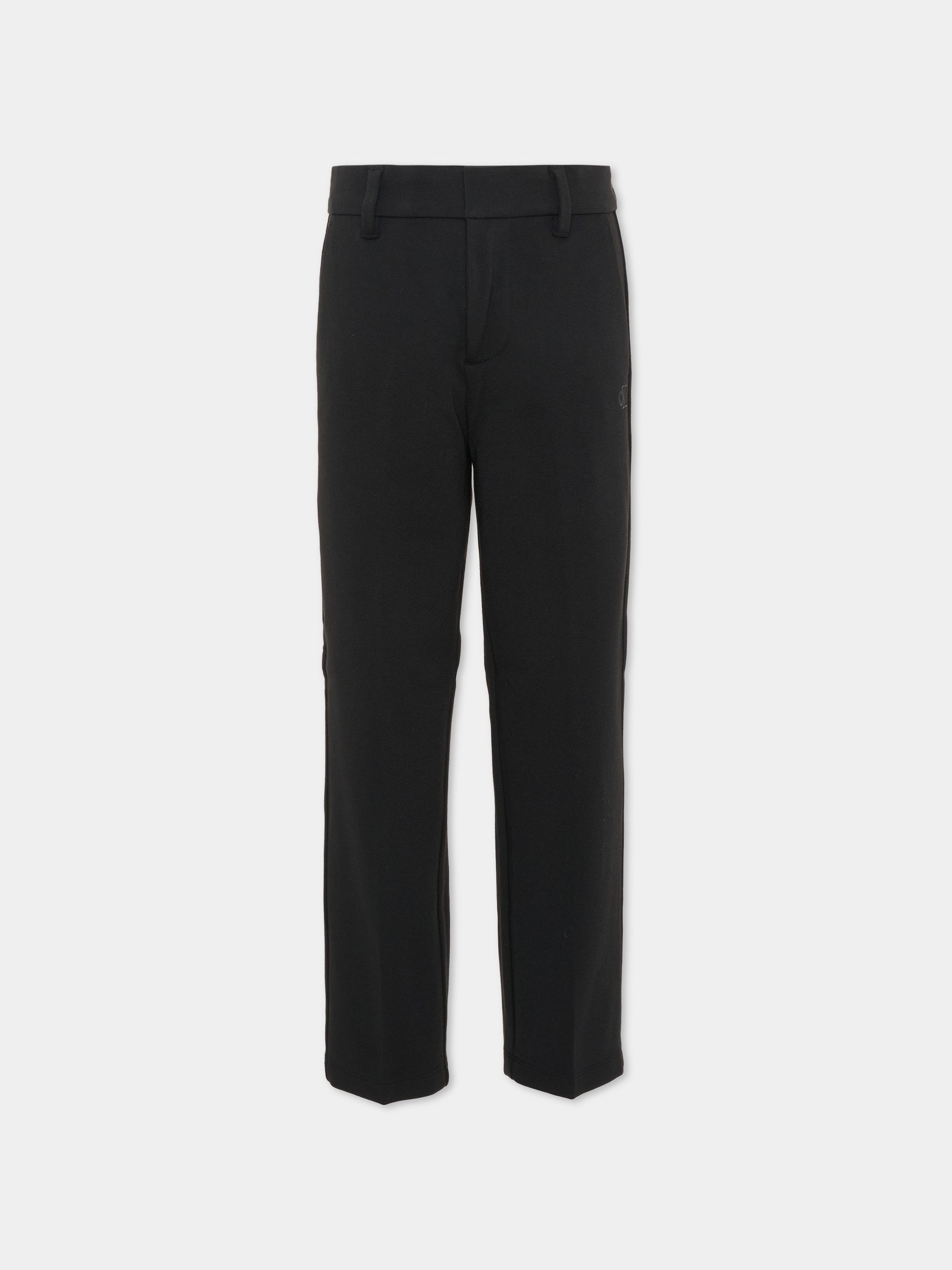 Pantalone nero per bambino con logo,Calvin Klein Kids,IB0IB02341 BEH