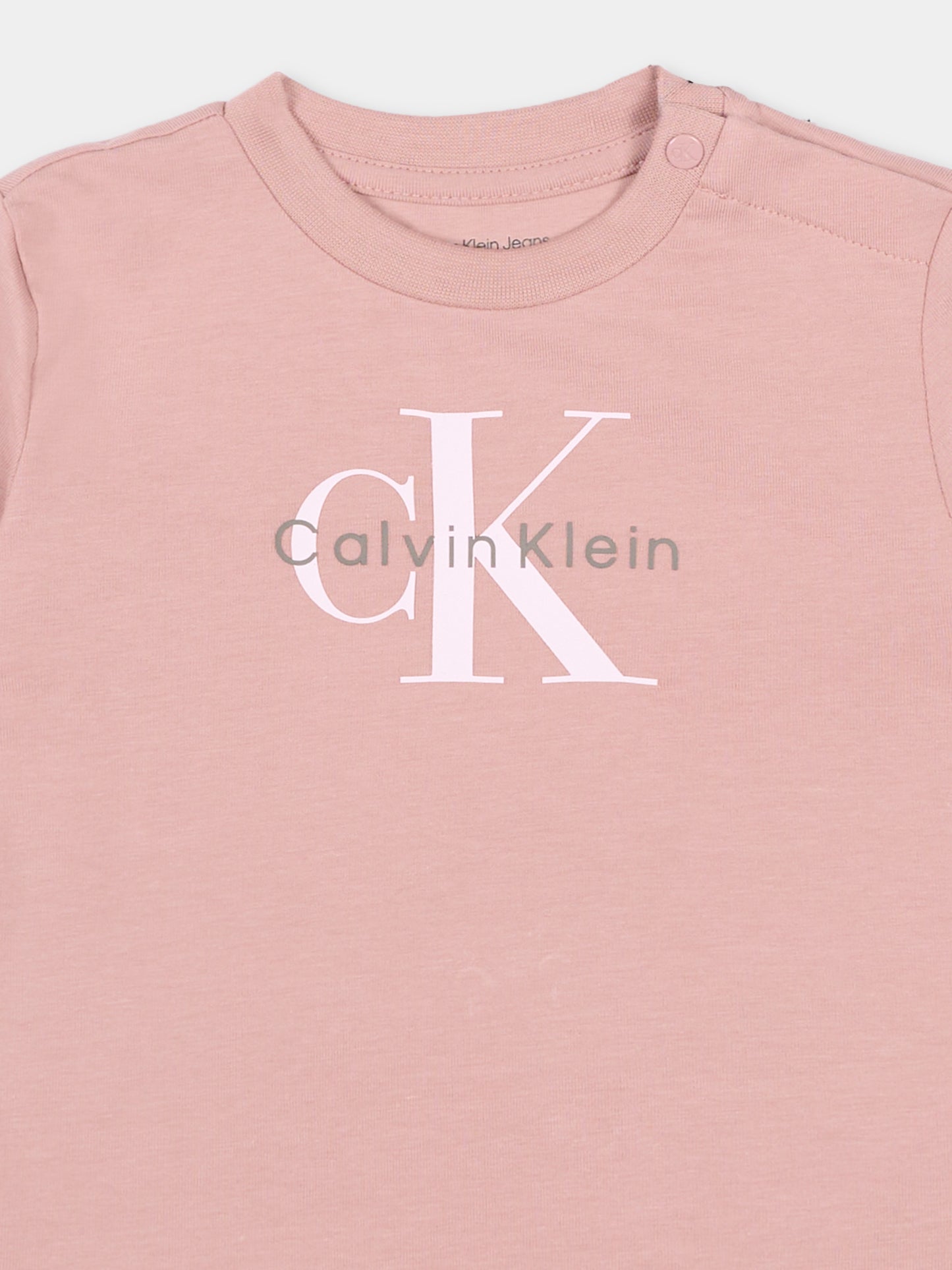 T-Shirt rosa per neonata con logo,Calvin Klein Kids,IN0IN00334 TP9