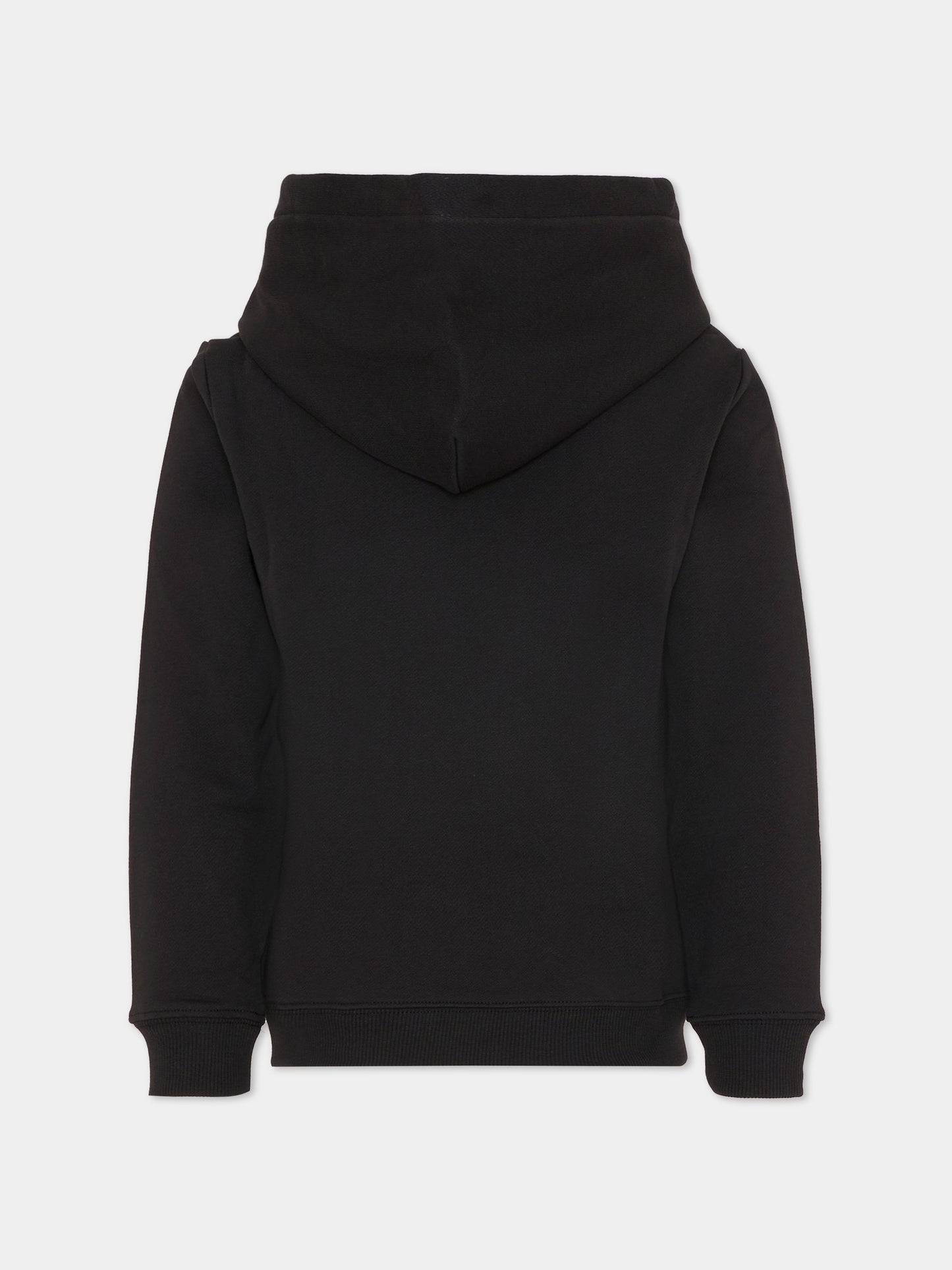 Felpa nera per bambini con logo,Calvin Klein Kids,IU0IU00679 BEH