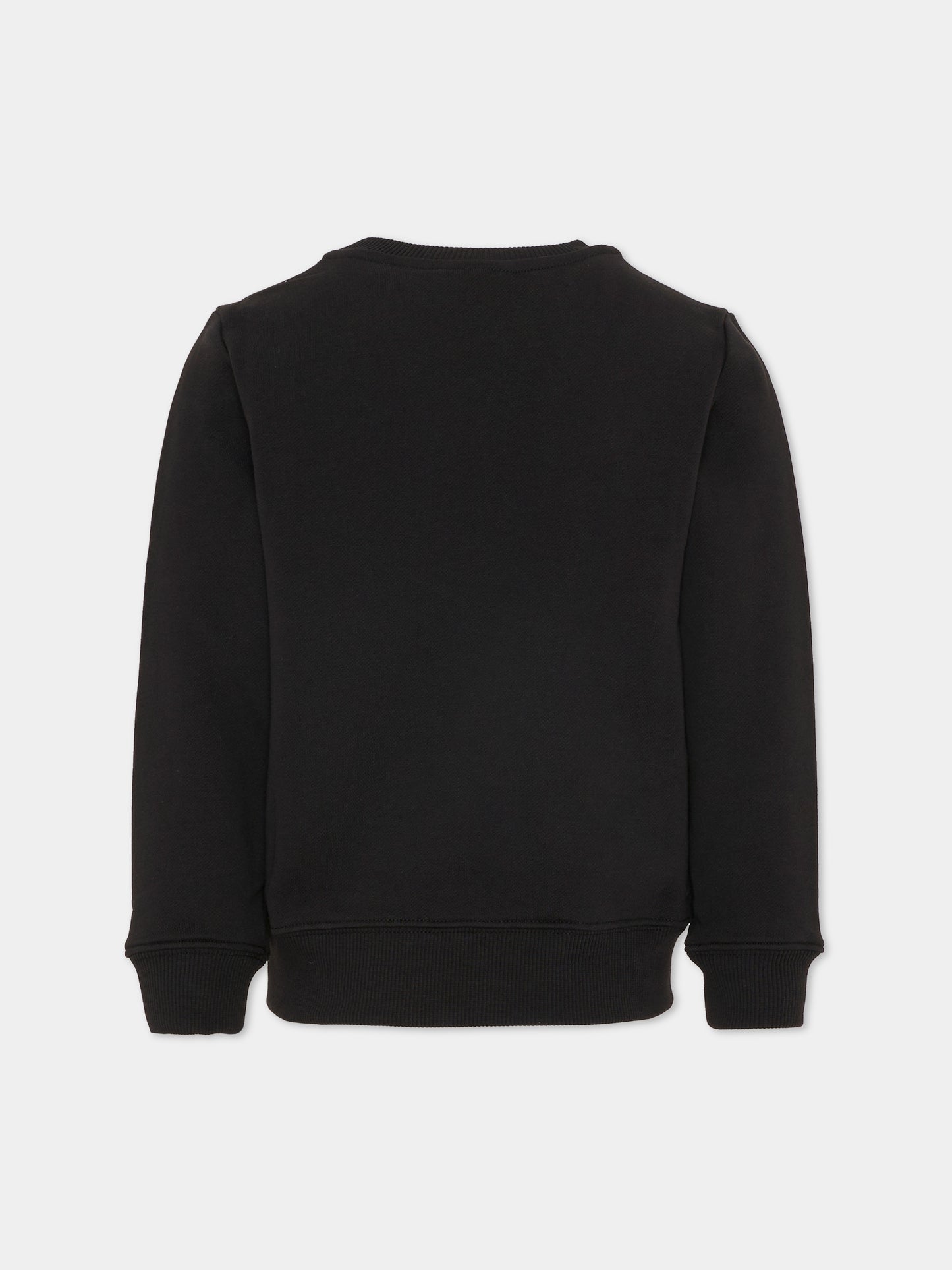 Felpa nera per bambini con logo,Calvin Klein Kids,IU0IU00714 BEH