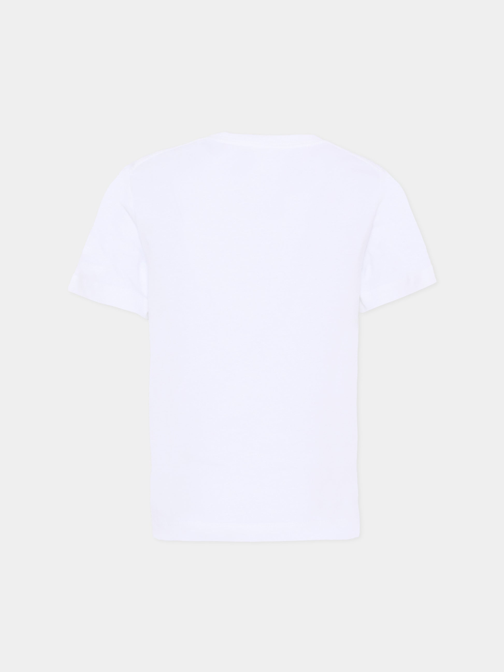T-shirt bianca per bambini con logo,Calvin Klein Kids,IU0IU00719 YAF