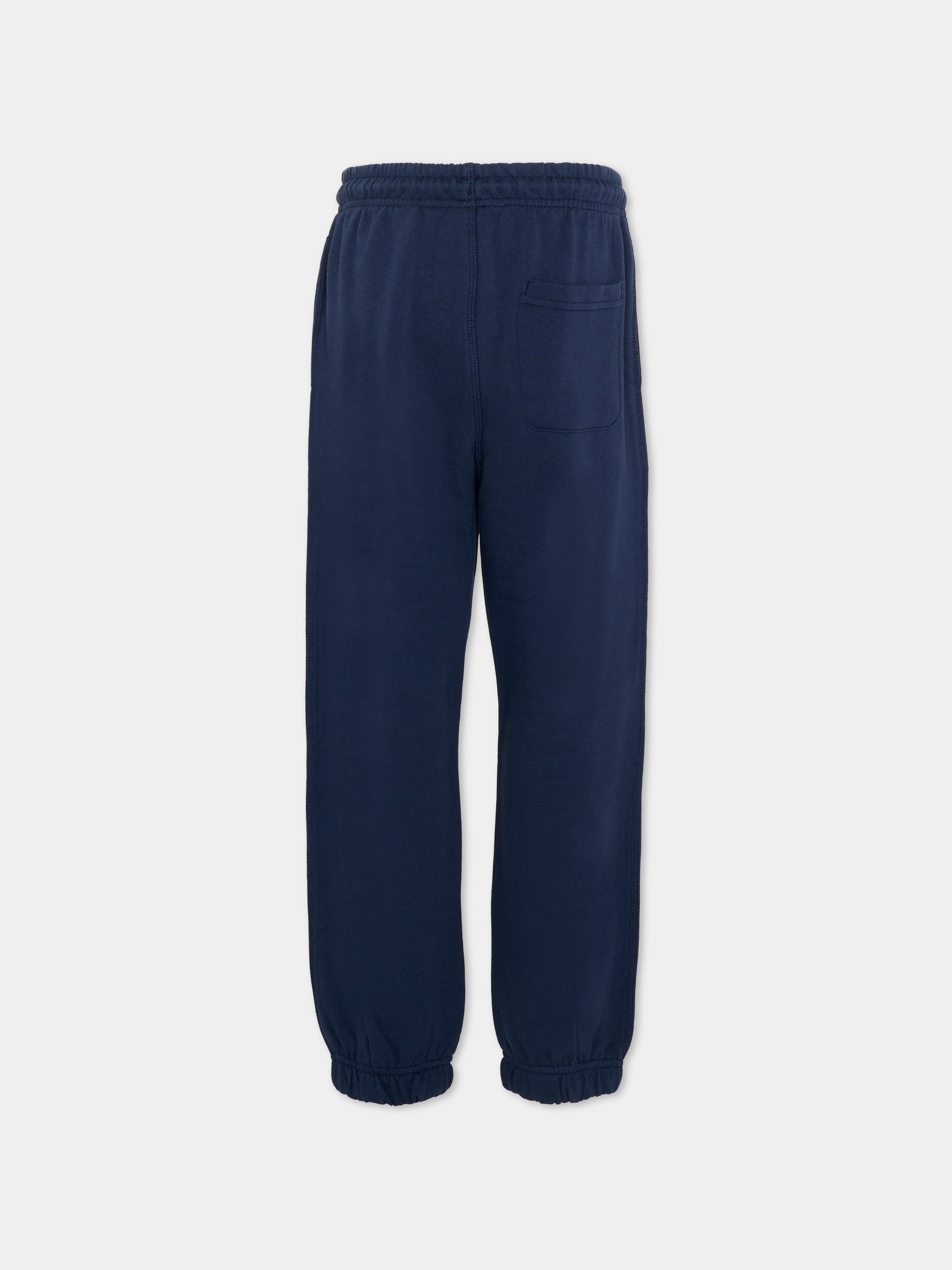 Pantaloni sportivi blu per bambini con logo,New Balance,LAKB0060 NNY