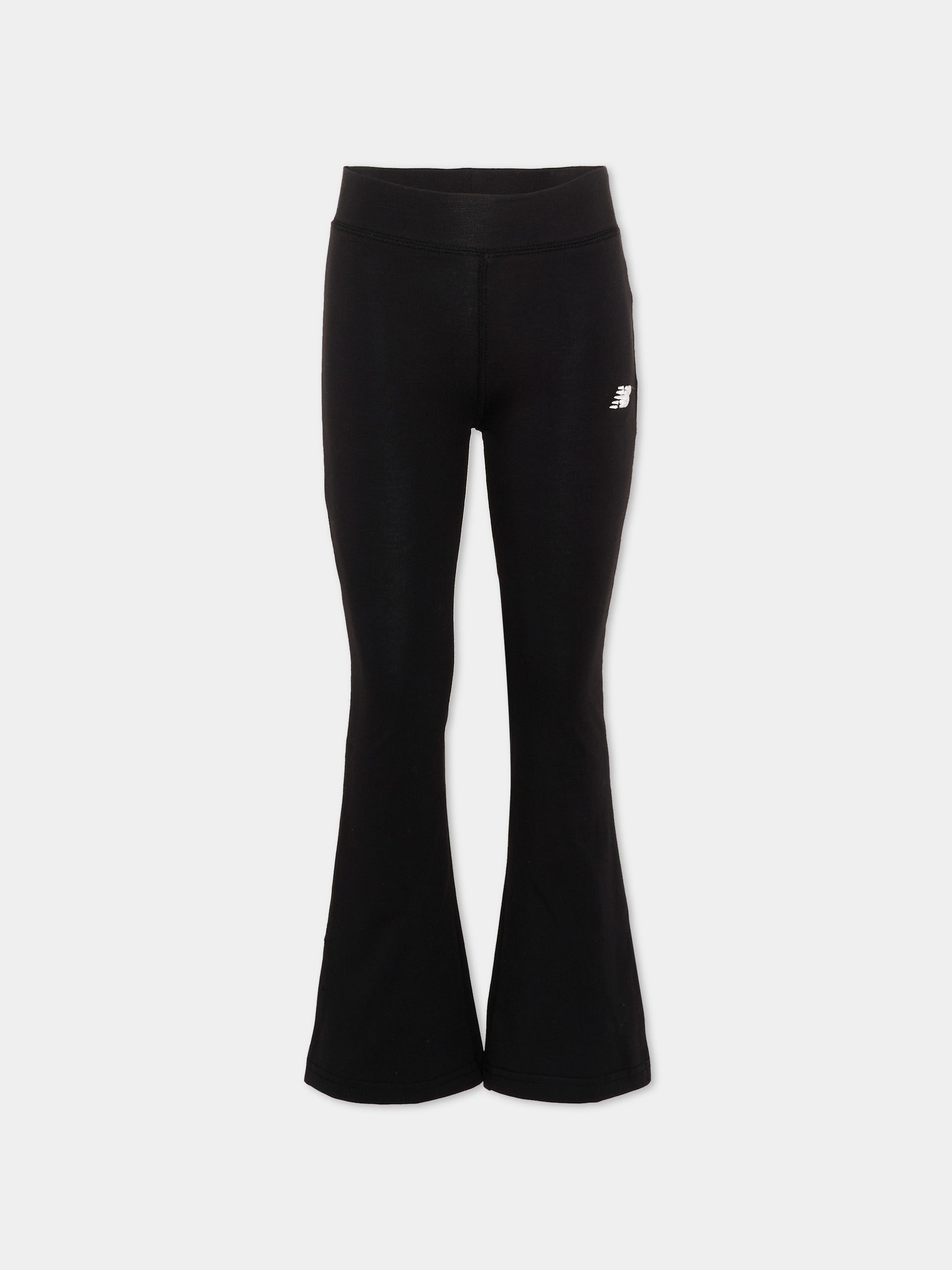 Leggings neri per bambina con logo,New Balance,YB61V2SE BK