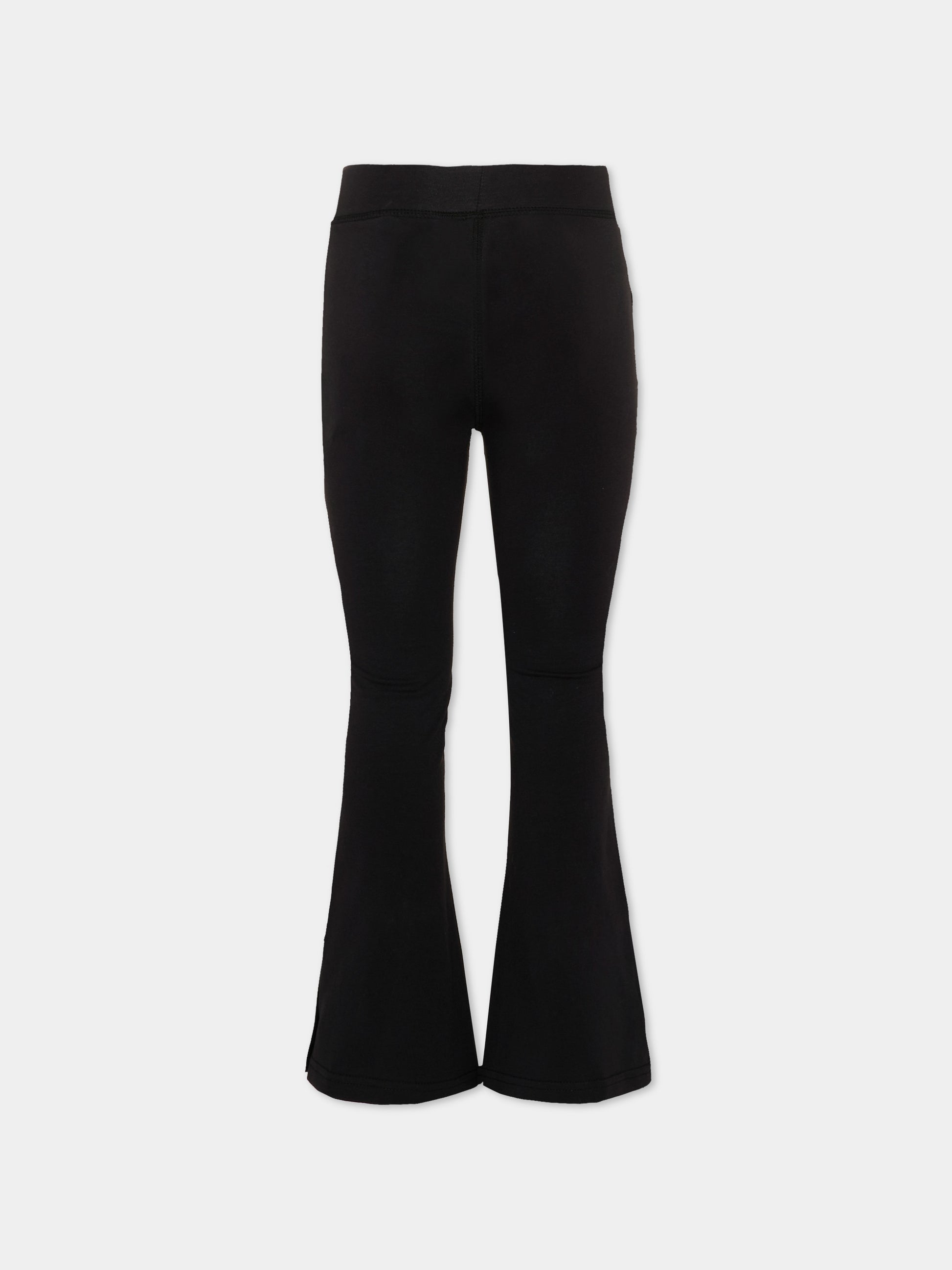 Leggings neri per bambina con logo,New Balance,YB61V2SE BK