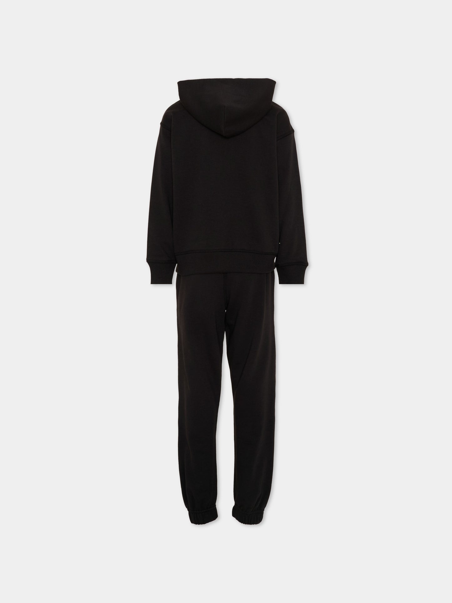 Completo sportivo nero per bambina con logo,New Balance,YS61X52C BK