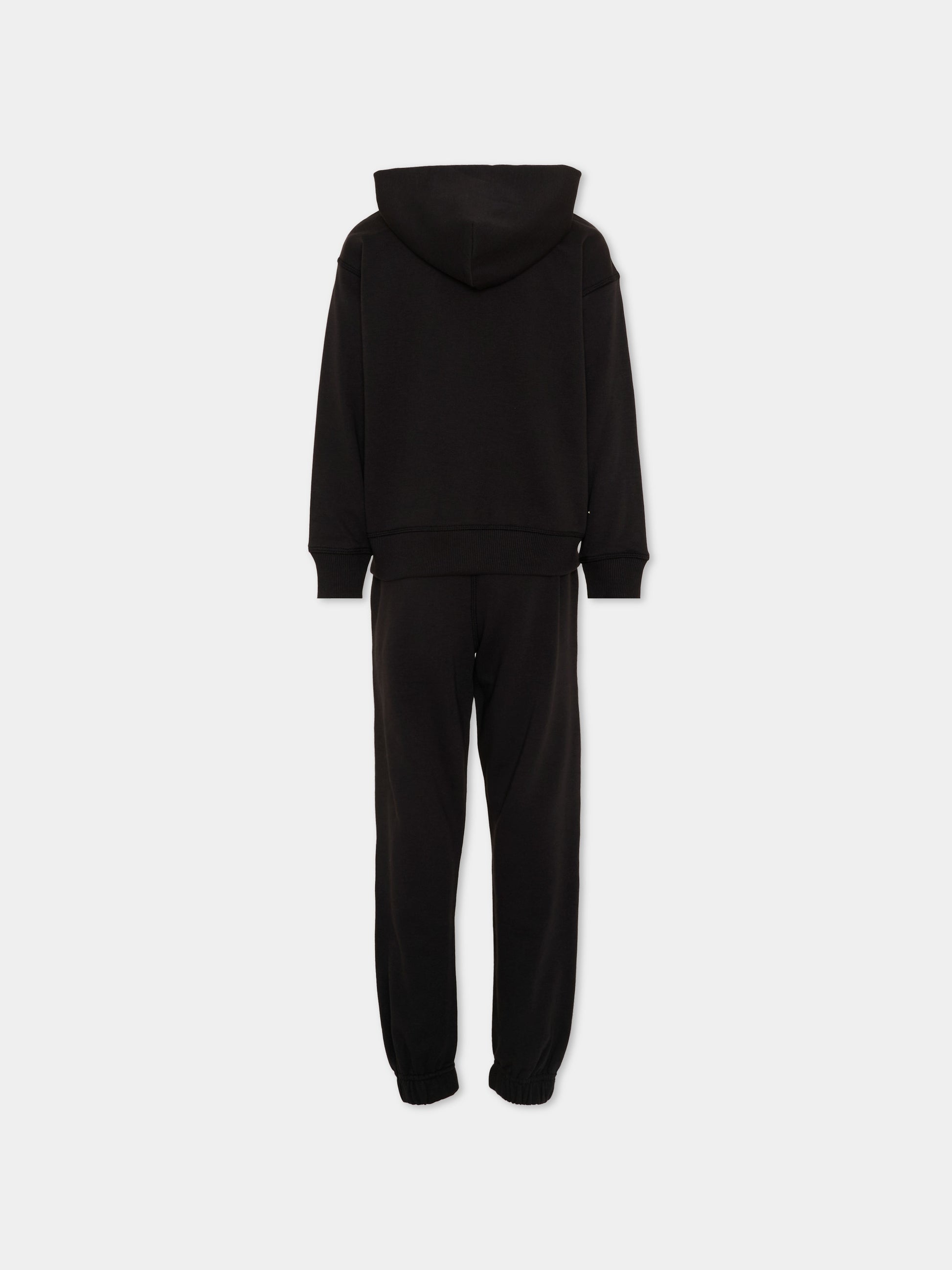 Completo sportivo nero per bambina con logo,New Balance,YS61X52C BK