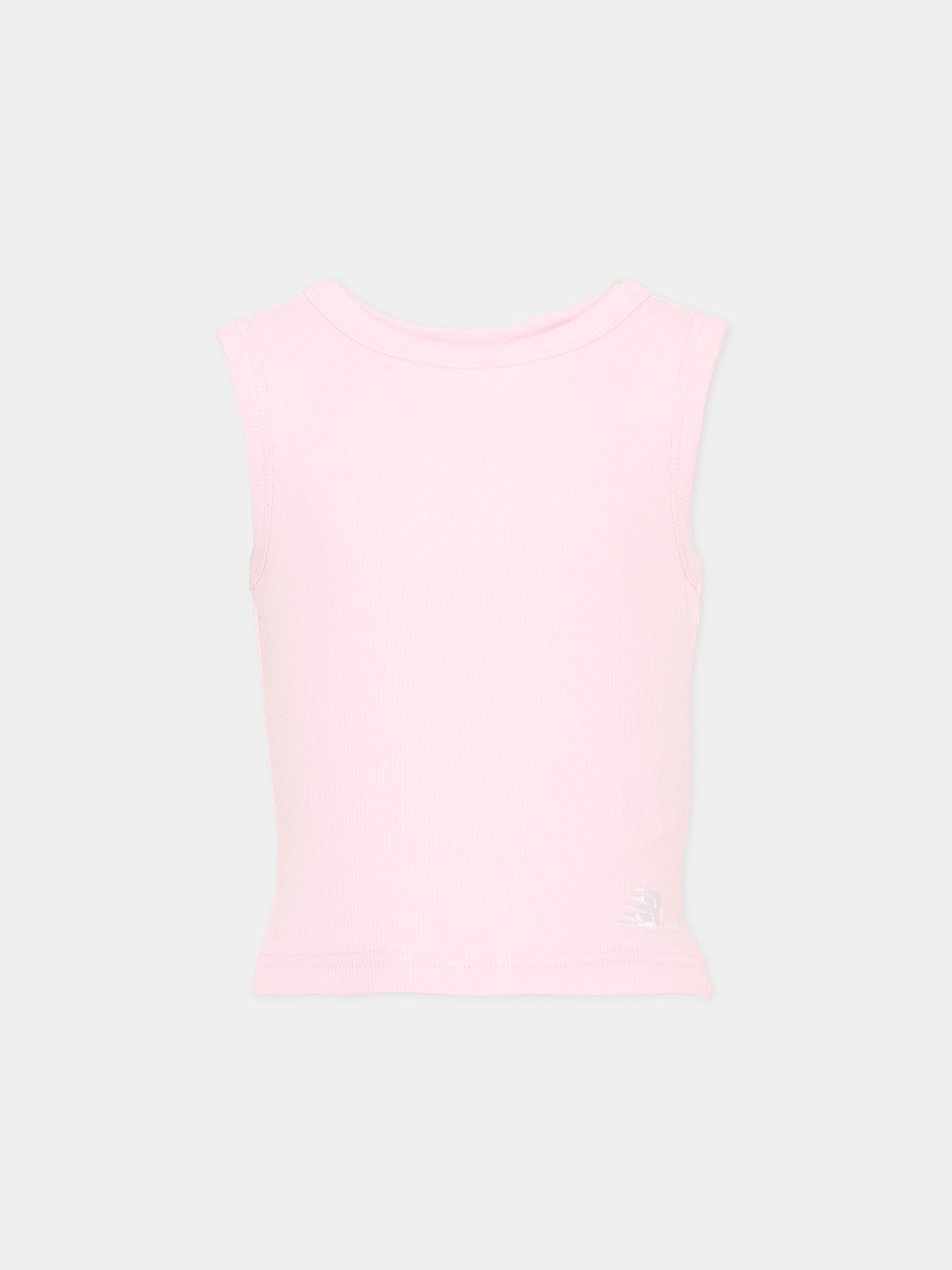Canotta rosa per bambina con logo,New Balance,YT6196C5 LIR