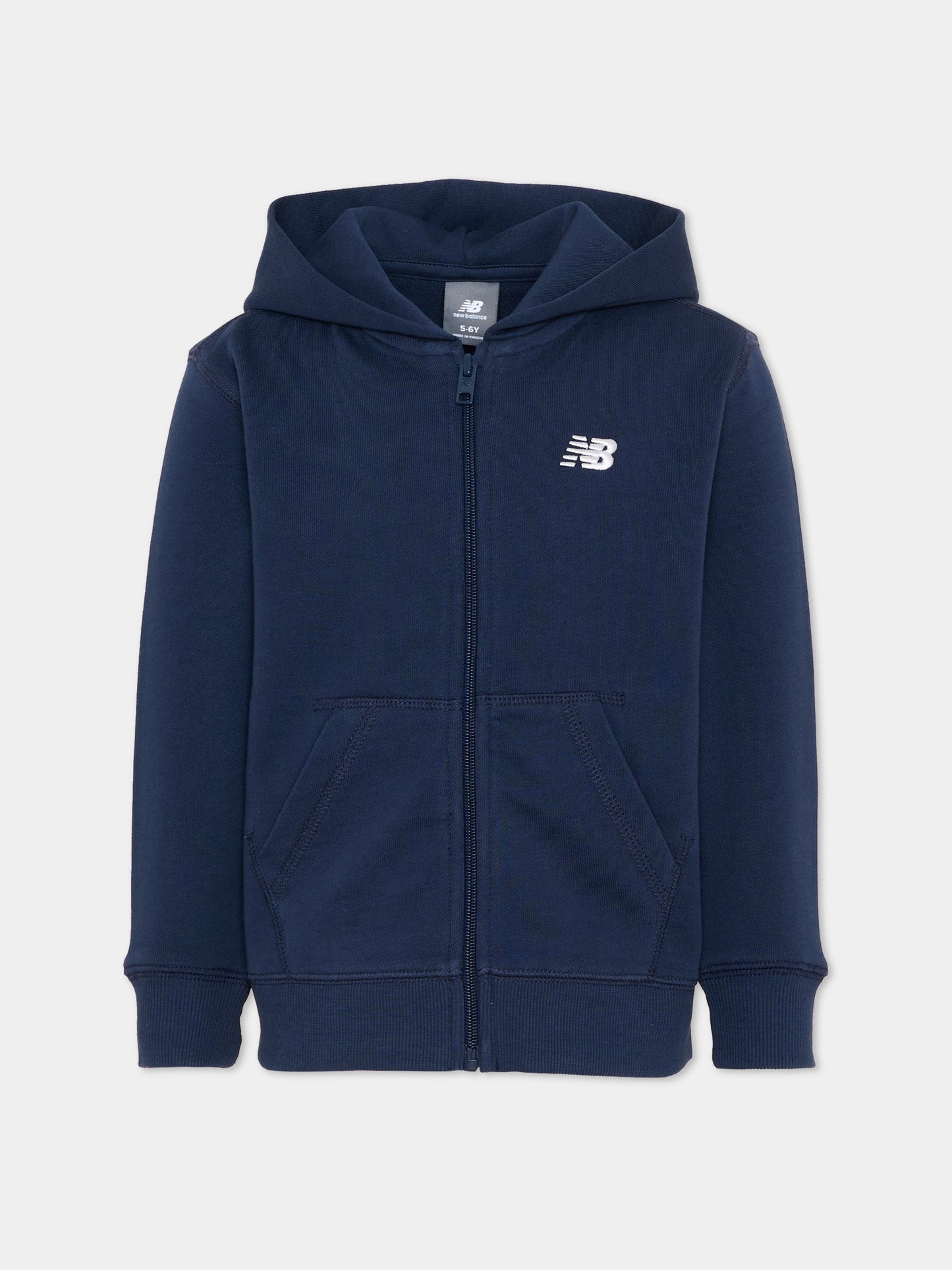 Felpa blu per bambini con logo,New Balance,YT61J87K NNY