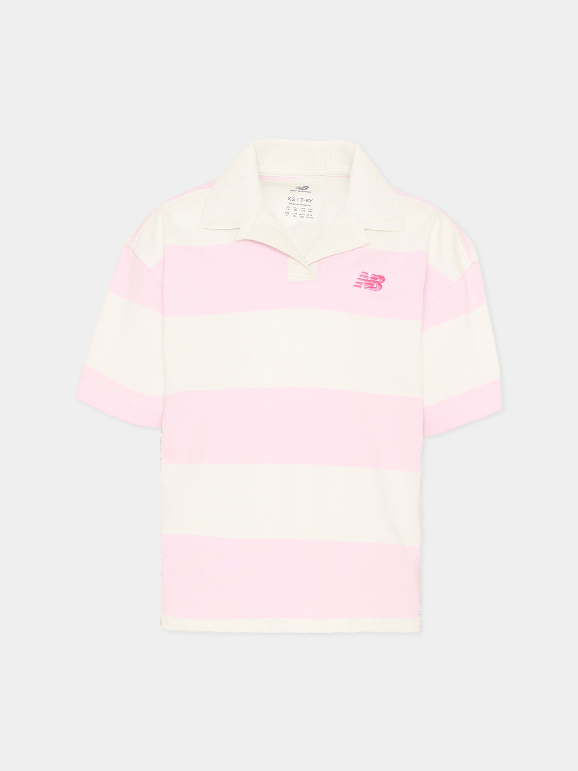 Polo multicolor per bambini a righe,New Balance,YT61M5OK SST