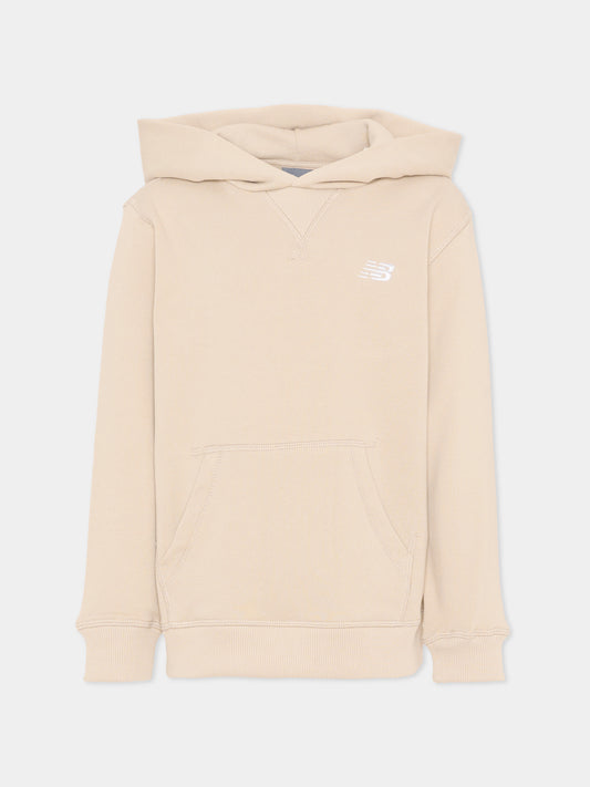 Felpa beige per bambini con logo,New Balance,YT61T03A TWF