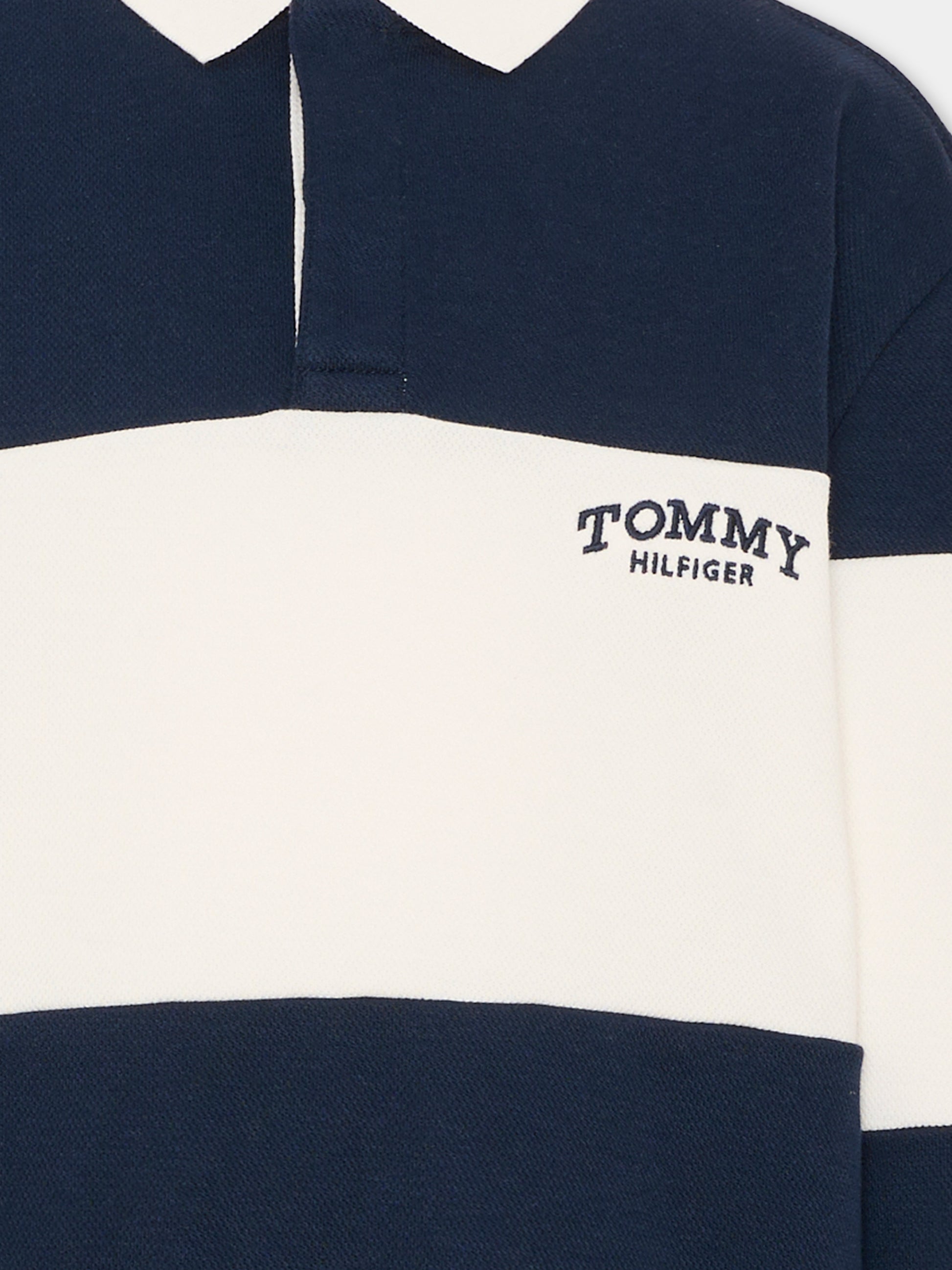 Polo blu per bambino con logo,Tommy Hilfiger Junior,KB0KB10047 C1G