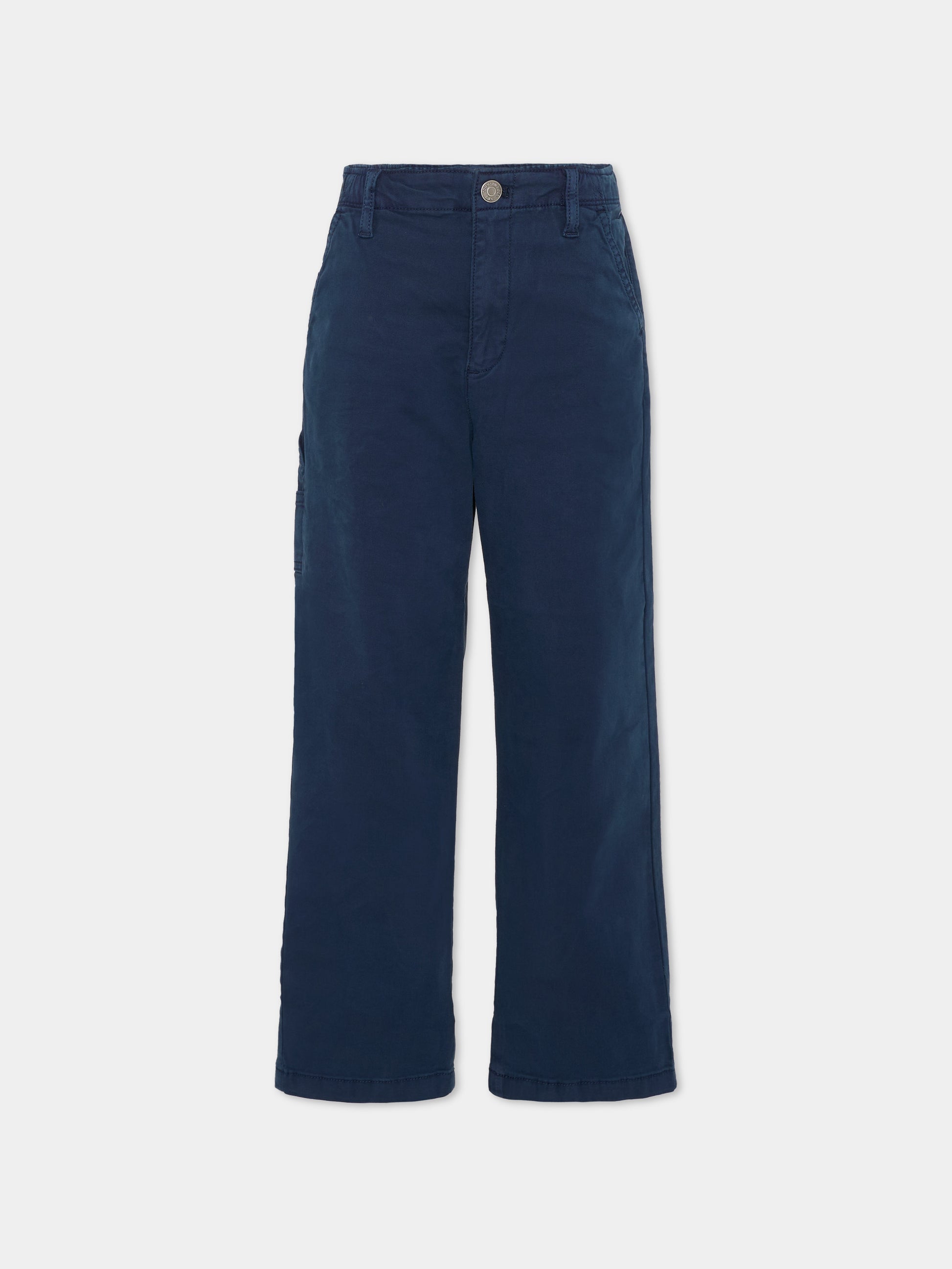 Pantalone blu per bambino con bandierina,Tommy Hilfiger Junior,KB0KB10048 C1G