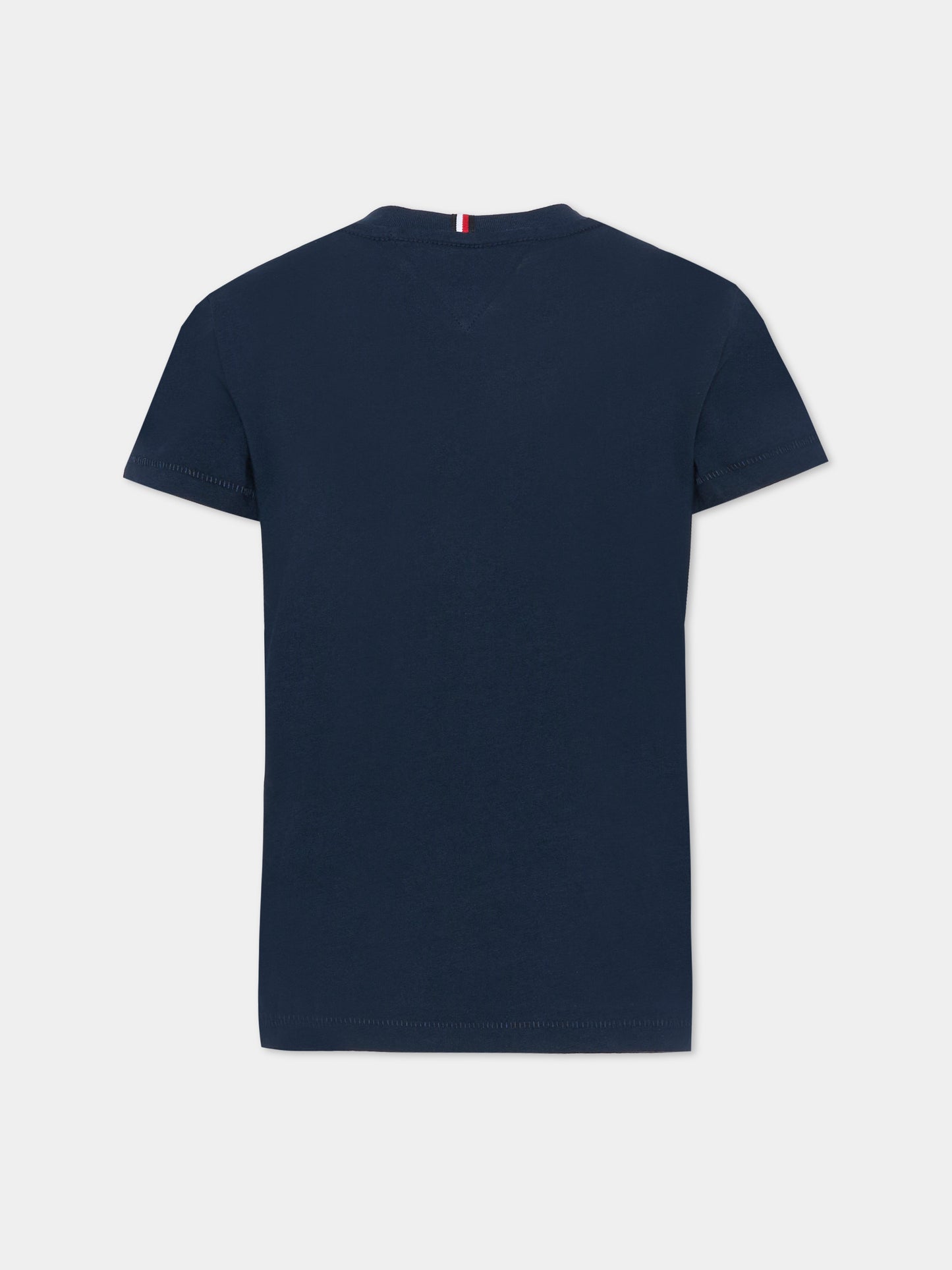 T-shirt blu per bambino con logo,Tommy Hilfiger Junior,KB0KB10055 C1G