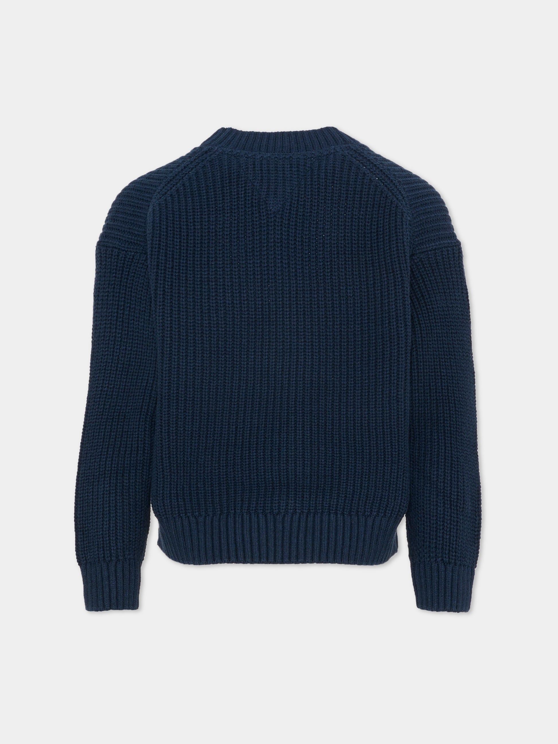 Maglione blu per bambini con logo,Tommy Hilfiger Junior,KB0KB10071 C1G