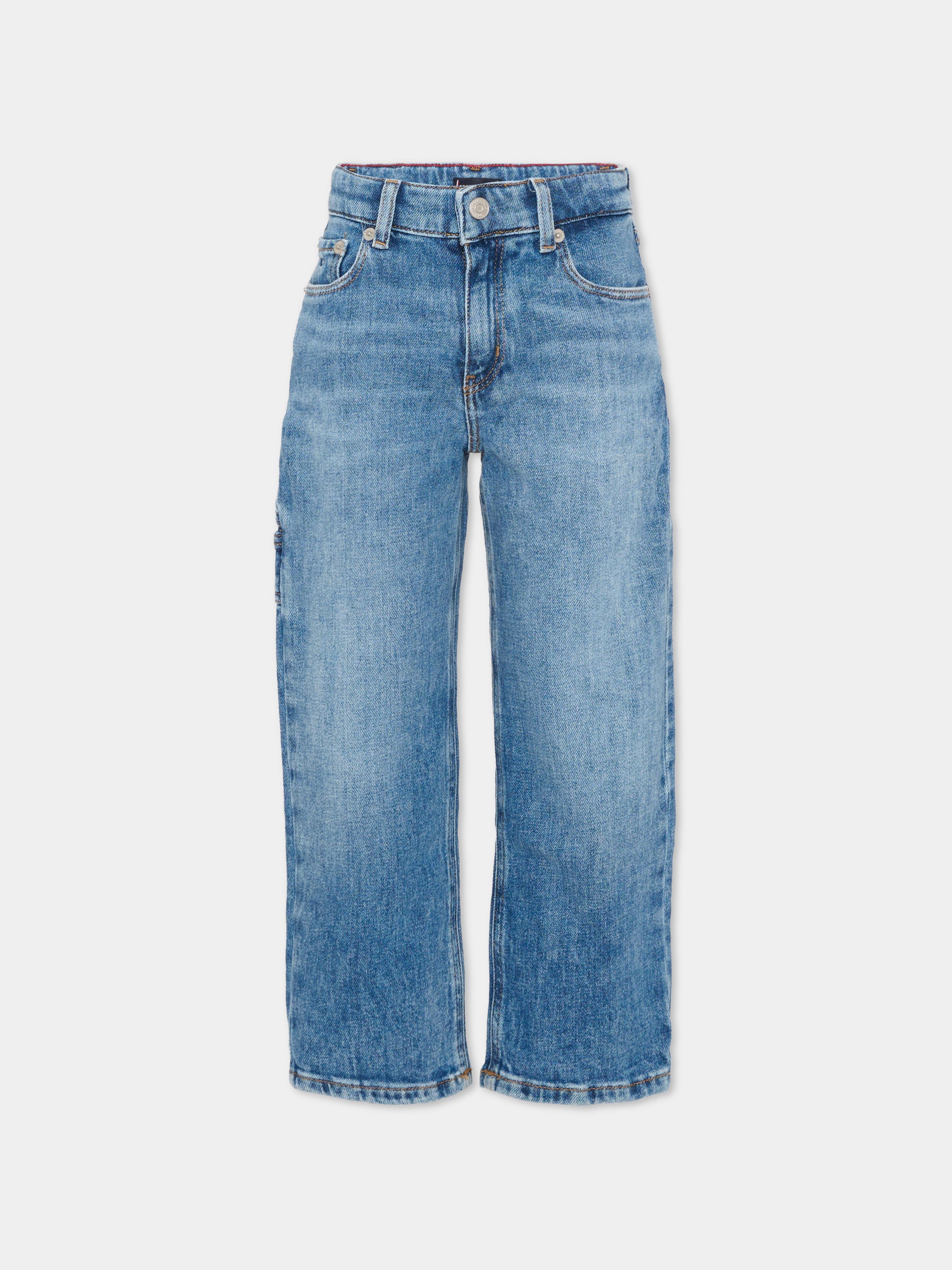 Jeans denim per bambino con bandierina,Tommy Hilfiger Junior,KB0KB10343 1A6