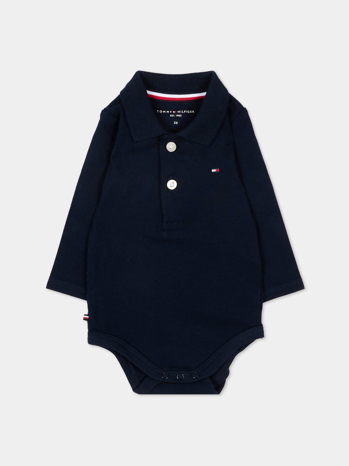 Body blu per neonati con Tommy flag,Tommy Hilfiger Junior,KN0KN02075 C1G