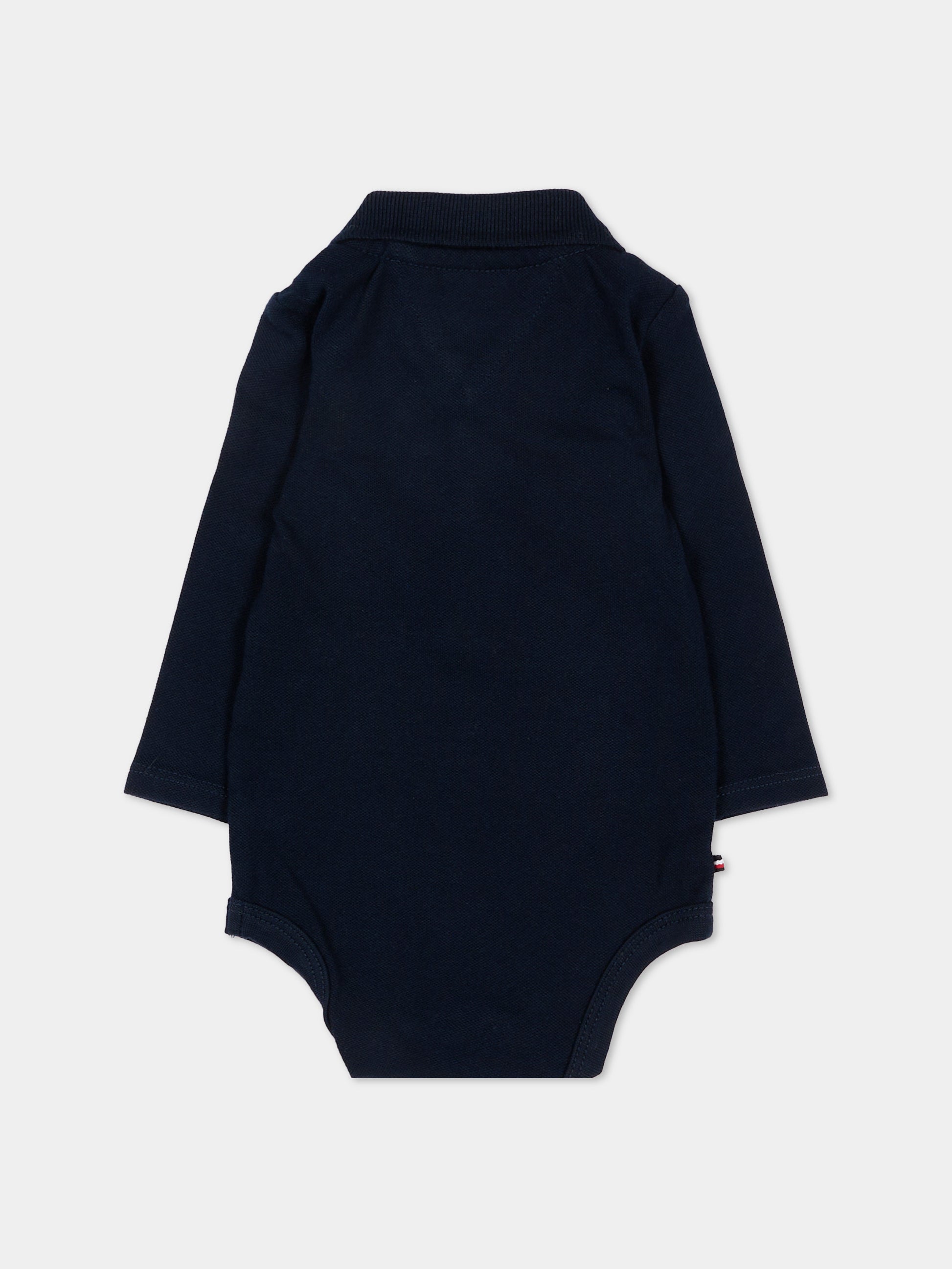 Body blu per neonati con Tommy flag,Tommy Hilfiger Junior,KN0KN02075 C1G