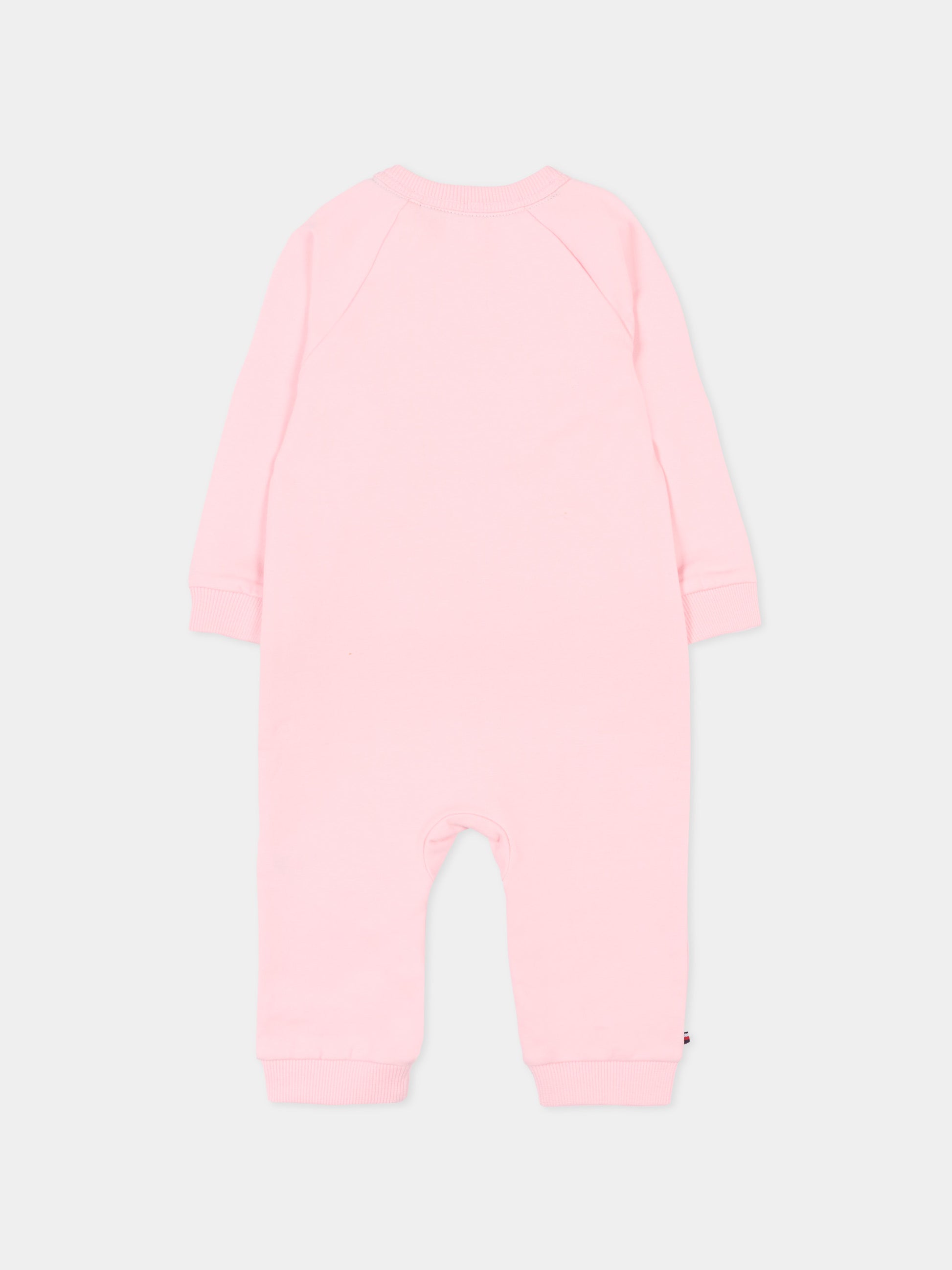 Tutina rosa per neonata con logo,Tommy Hilfiger Junior,KN0KN02136 TG7