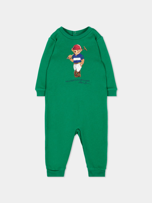 Tutina verde per neonato con Polo Bear,Ralph Lauren Kids,A98933001