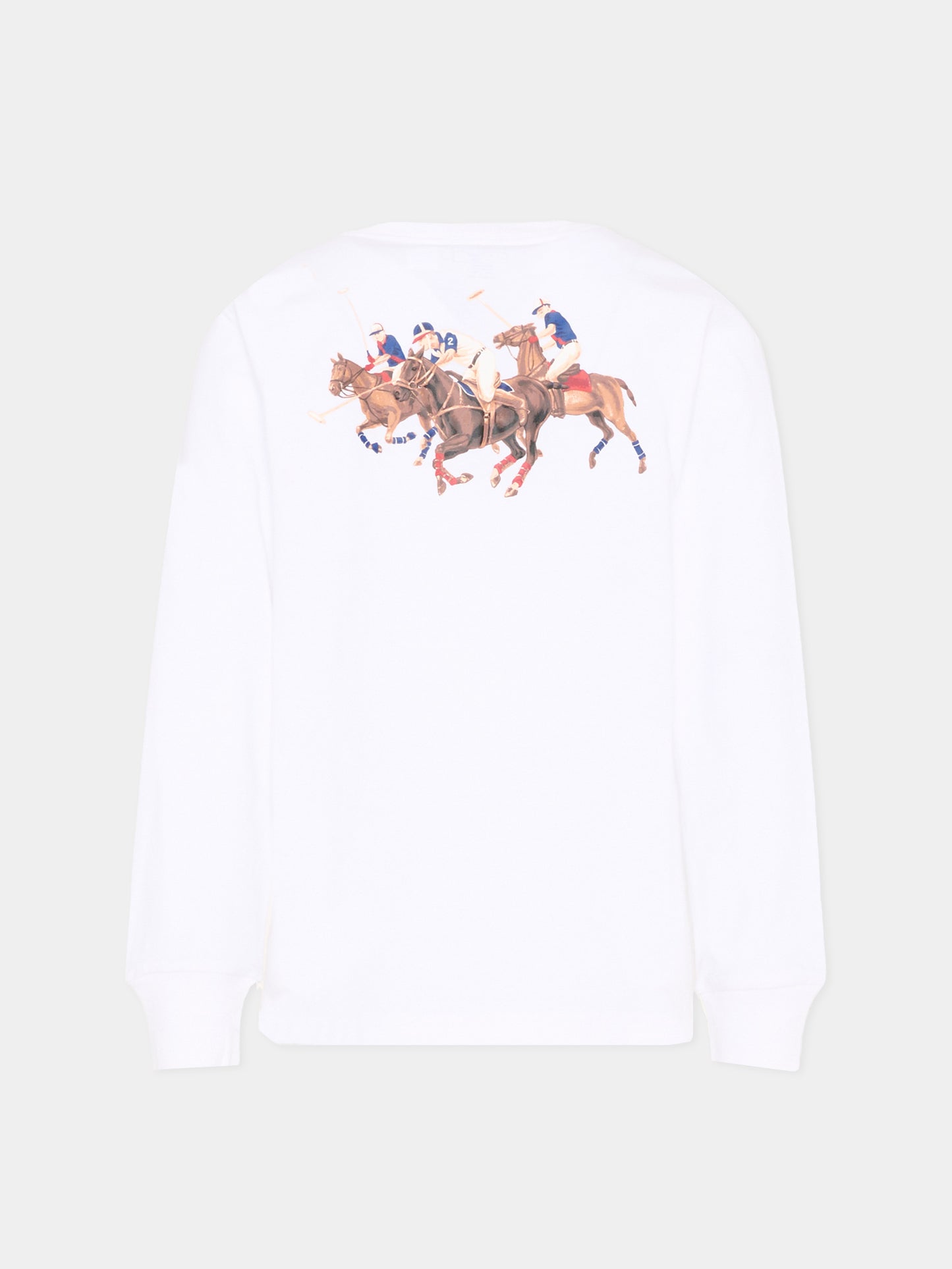 T-shirt a manica lunga bianca per bambino con Polo Pony,Ralph Lauren Kids,A95737002