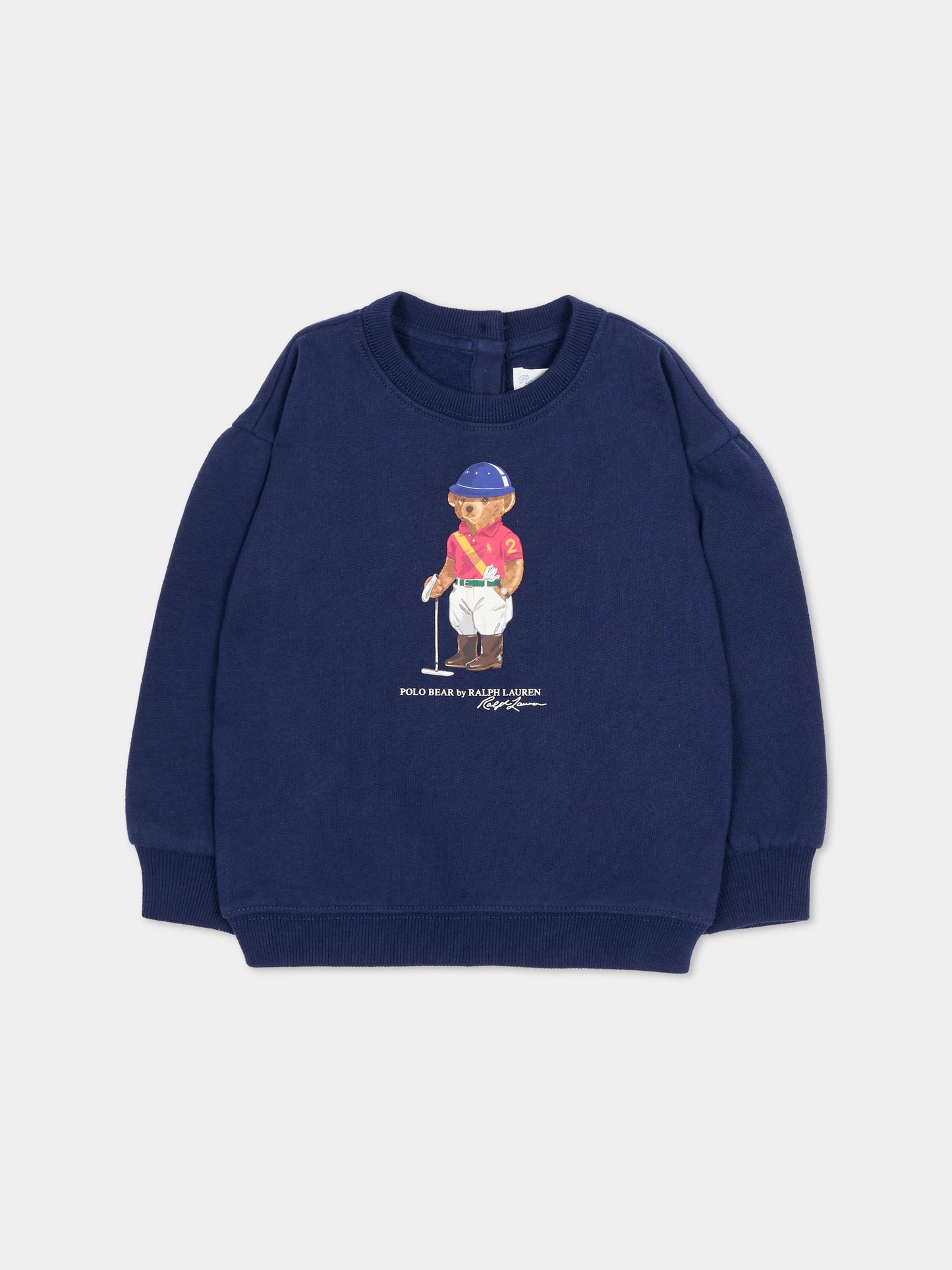 Felpa blu per neonata con Polo Bear,Ralph Lauren Kids,A96198001