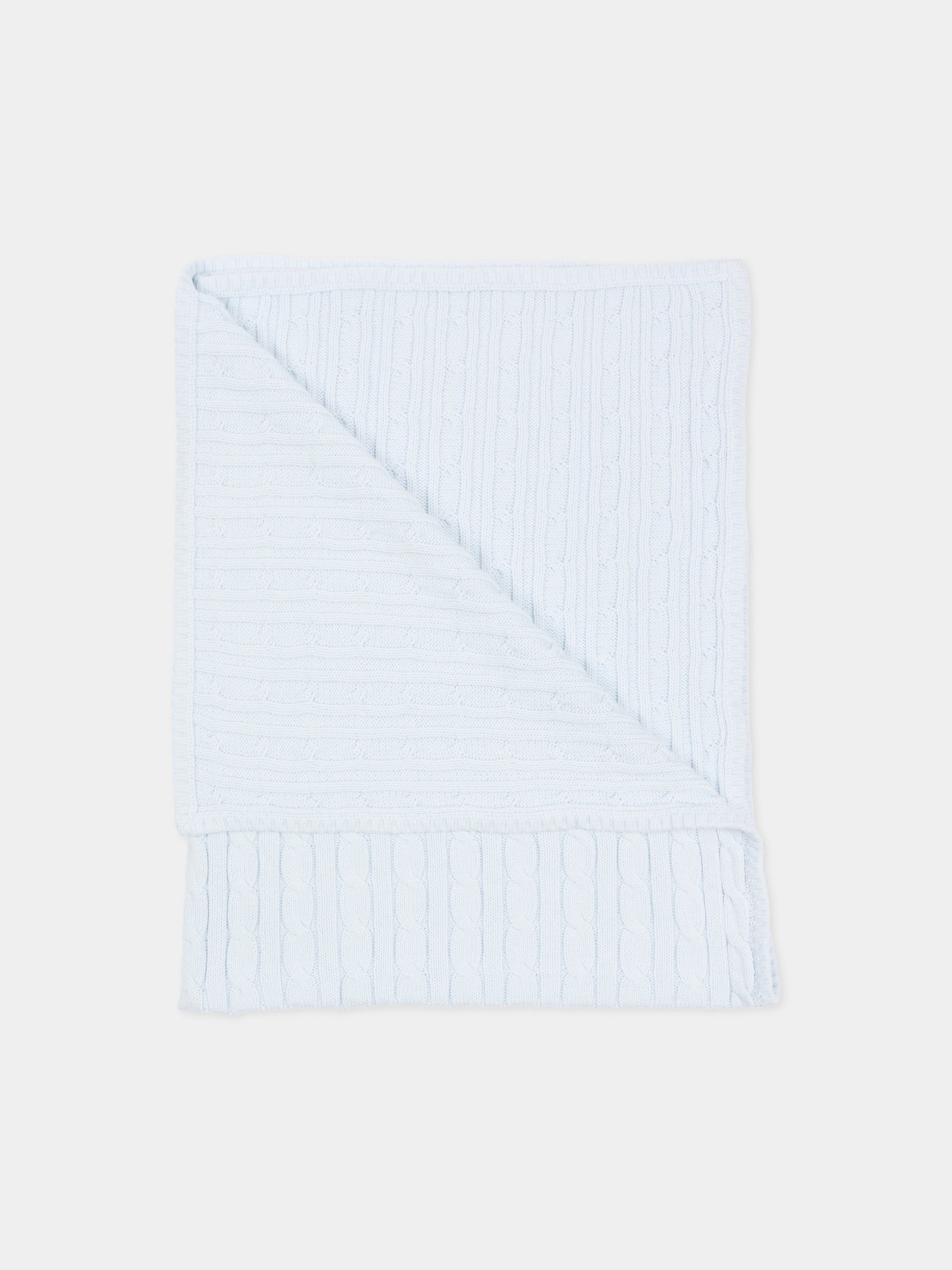 Coperta celeste per neonato con cavallino,Ralph Lauren Kids,966893002