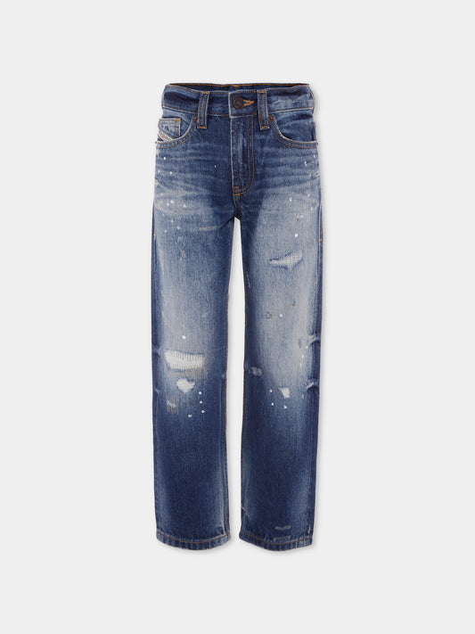 Jeans denim per bambino con logo,Diesel,J00808 KXBKX K01