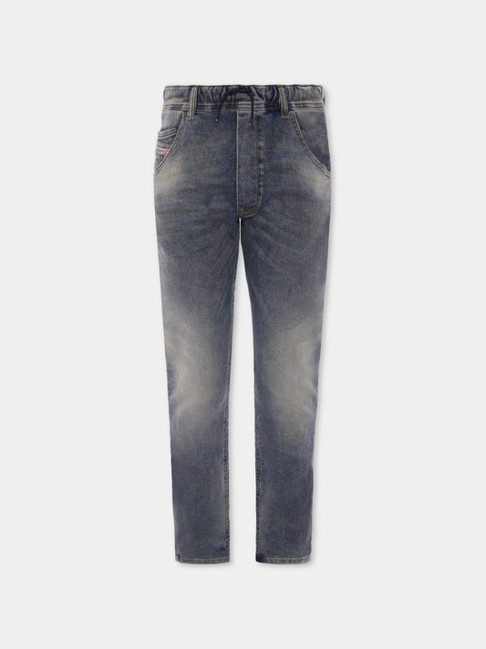 Jeans denim per bambino con logo,Diesel,00J3AJ KXBL1 K01