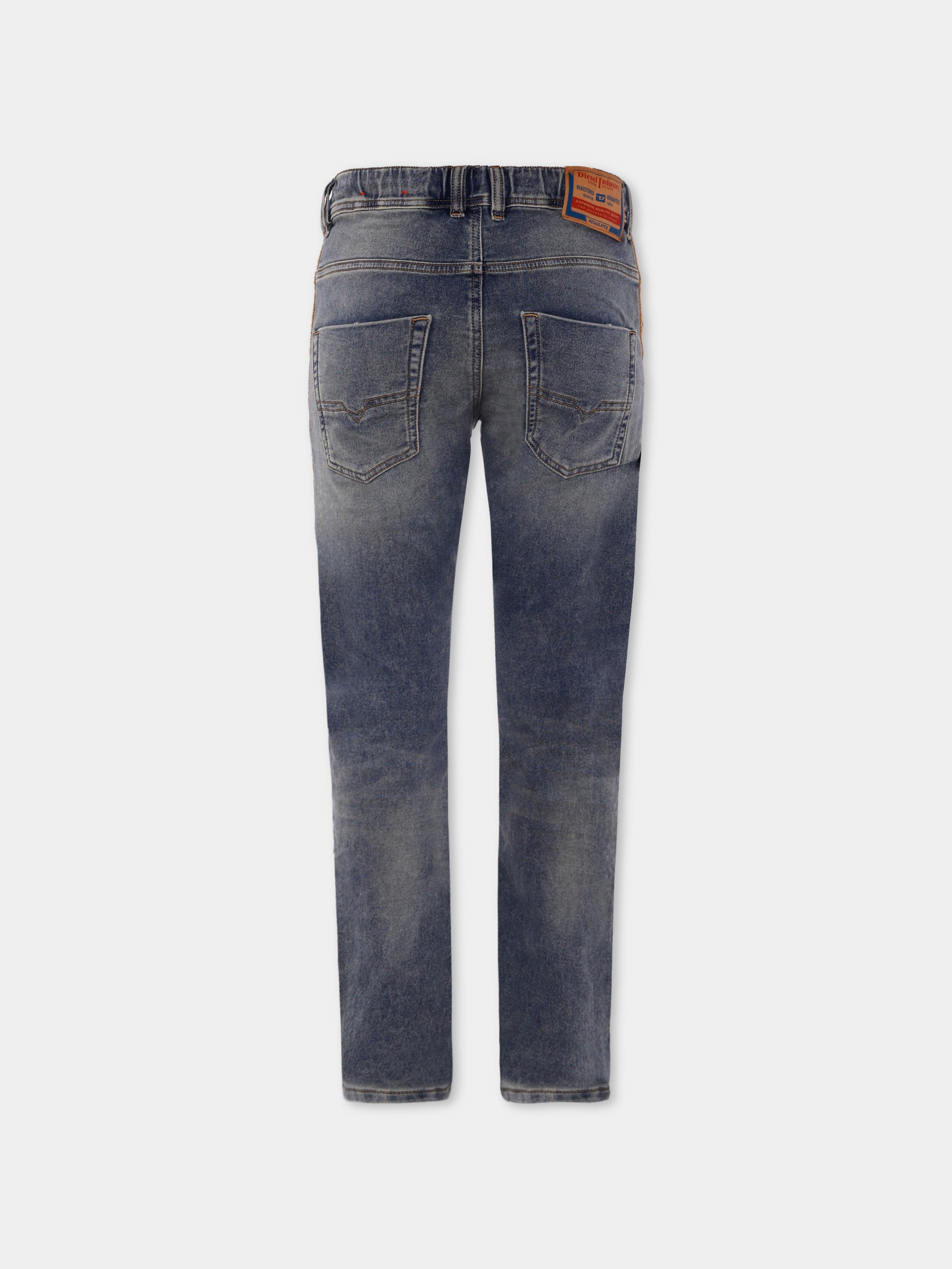 Jeans denim per bambino con logo,Diesel,00J3AJ KXBL1 K01