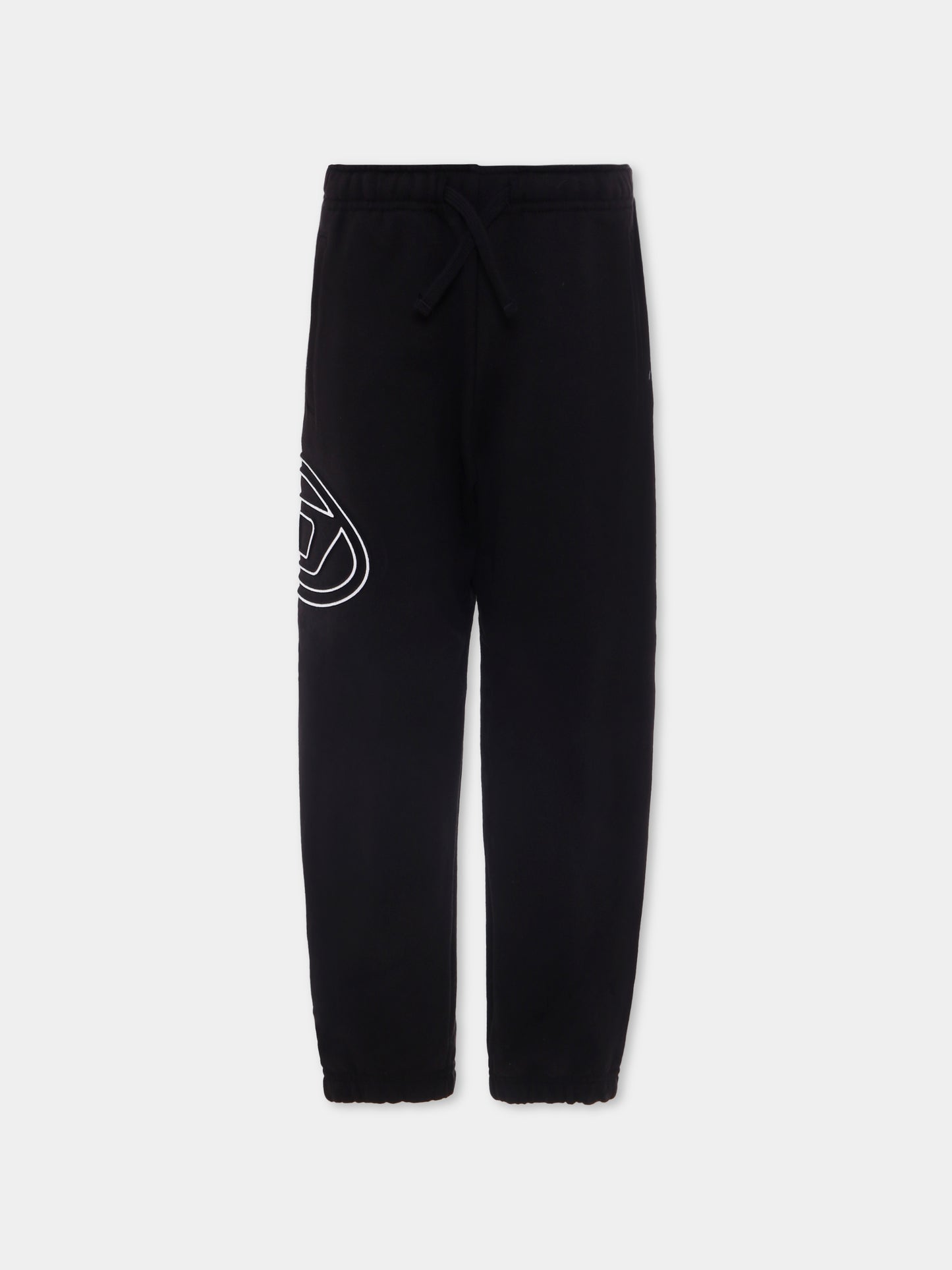 Pantaloni neri per bambino con logo,Diesel,J01785 0IEAX K900