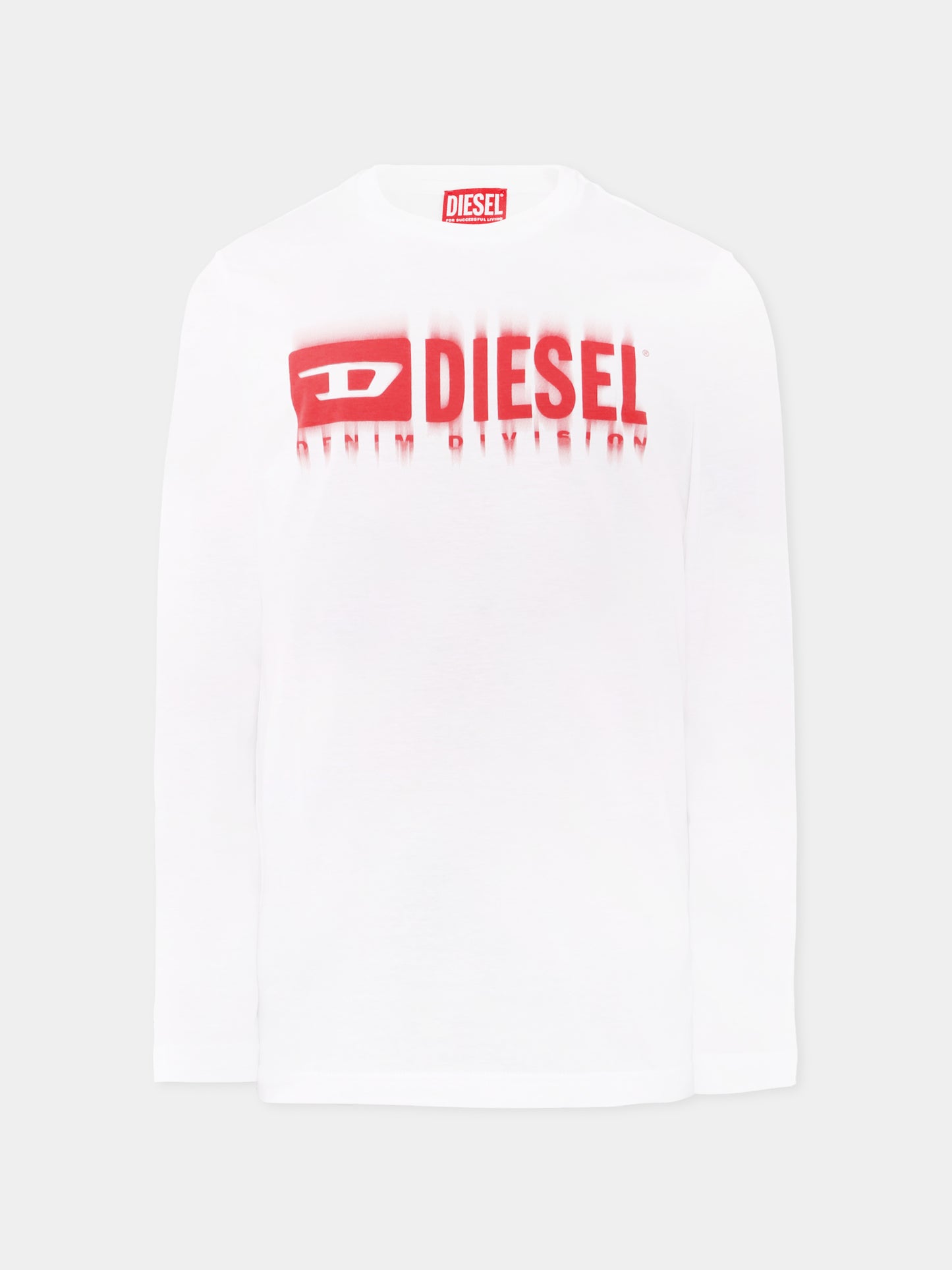 T-shirt bianca per bambino con logo,Diesel,J02032 00YI9 K100