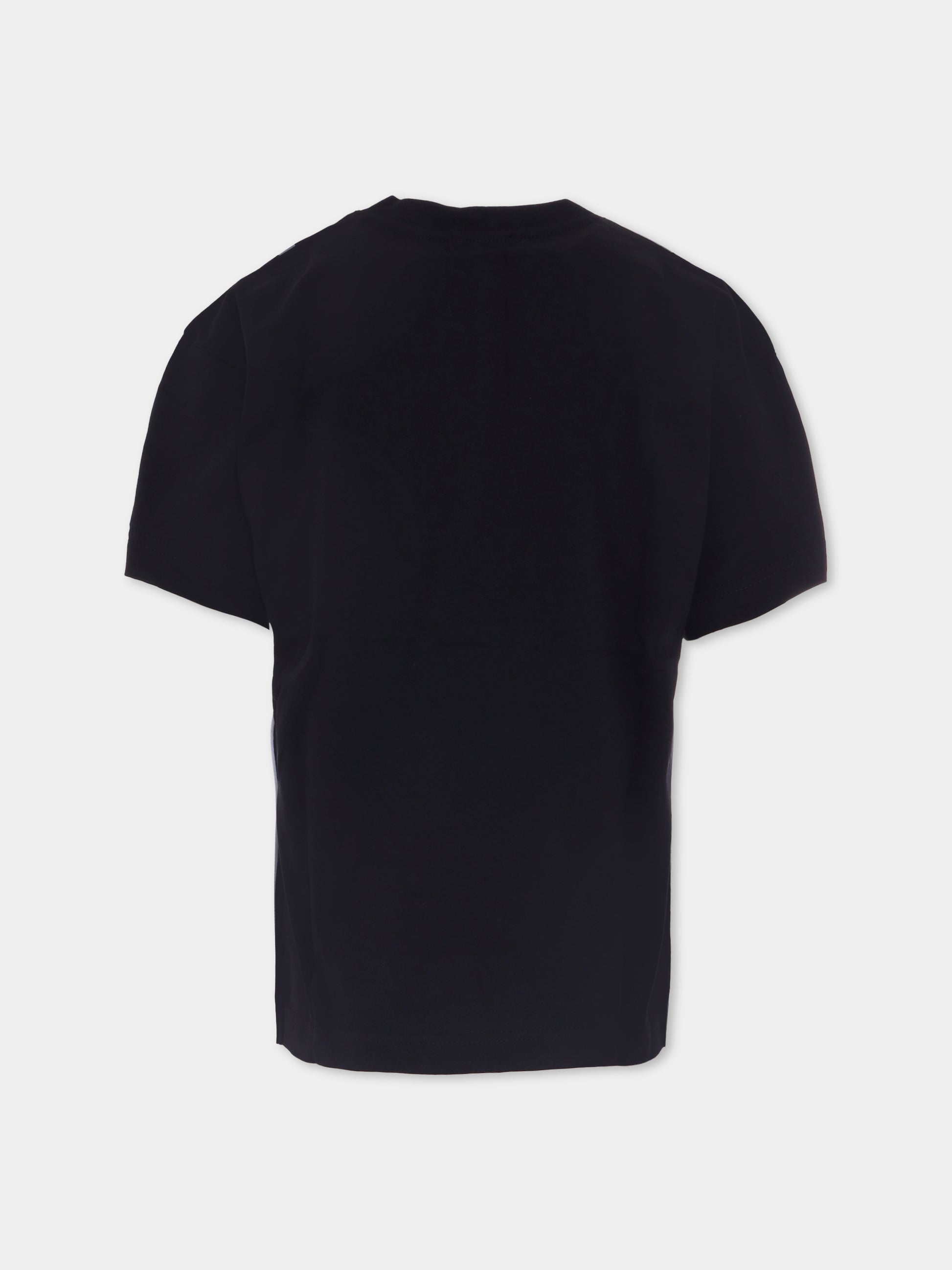 T-shirt nero per bambino con logo,Diesel,J02074 00YI9 K900