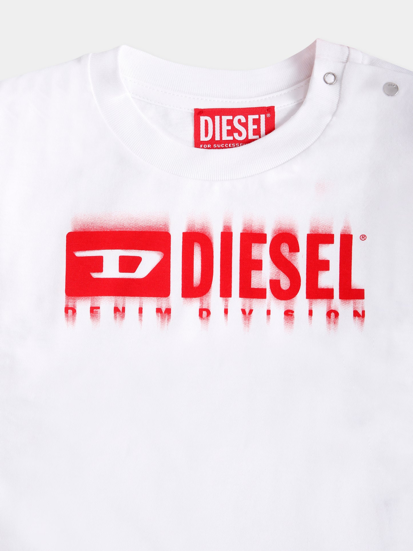 T-shirt bianca per neonati con logo,Diesel,K00569 00YI9 K100