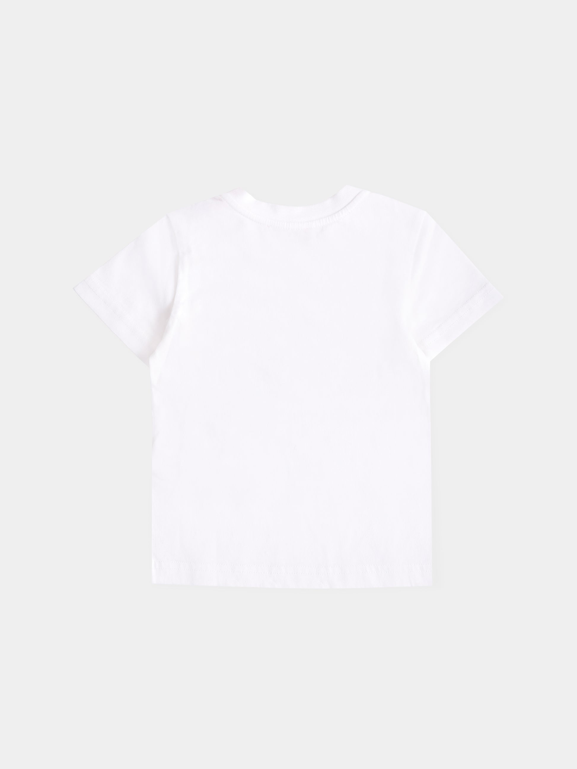 T-shirt bianca per neonato con stampa spazio e logo,Diesel,K00575 KYAYS K100