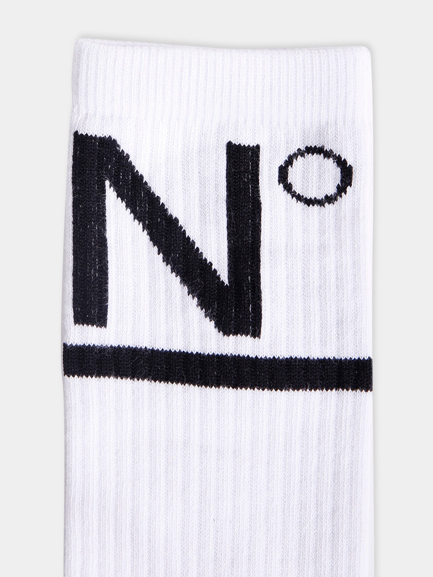 Calze bianche per bambini con logo,N°21 Kids,N21812 N0196 0N100