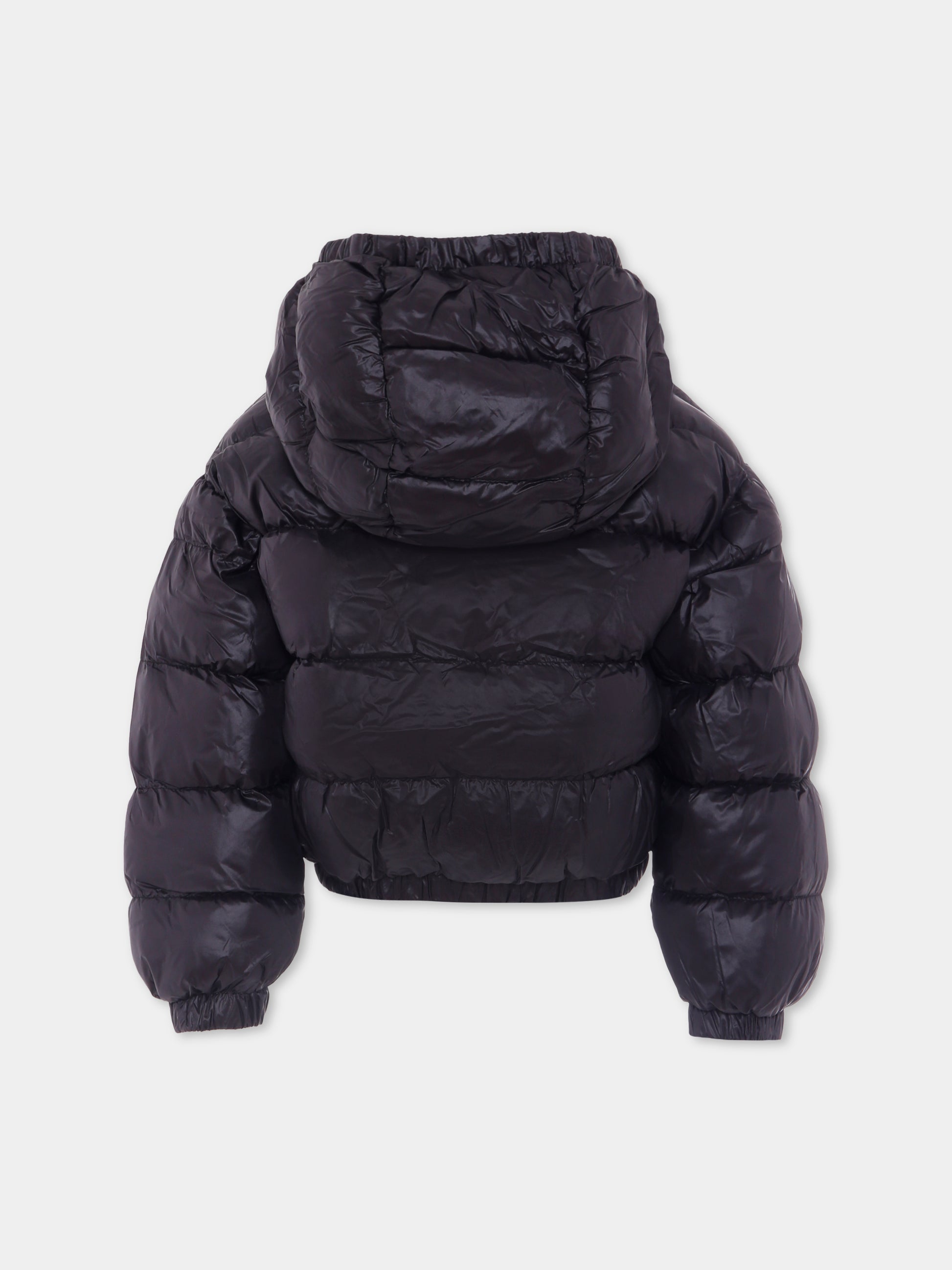 Piumino crop nero per bambina con logo,N°21 Kids,N21975 N0002 0N900