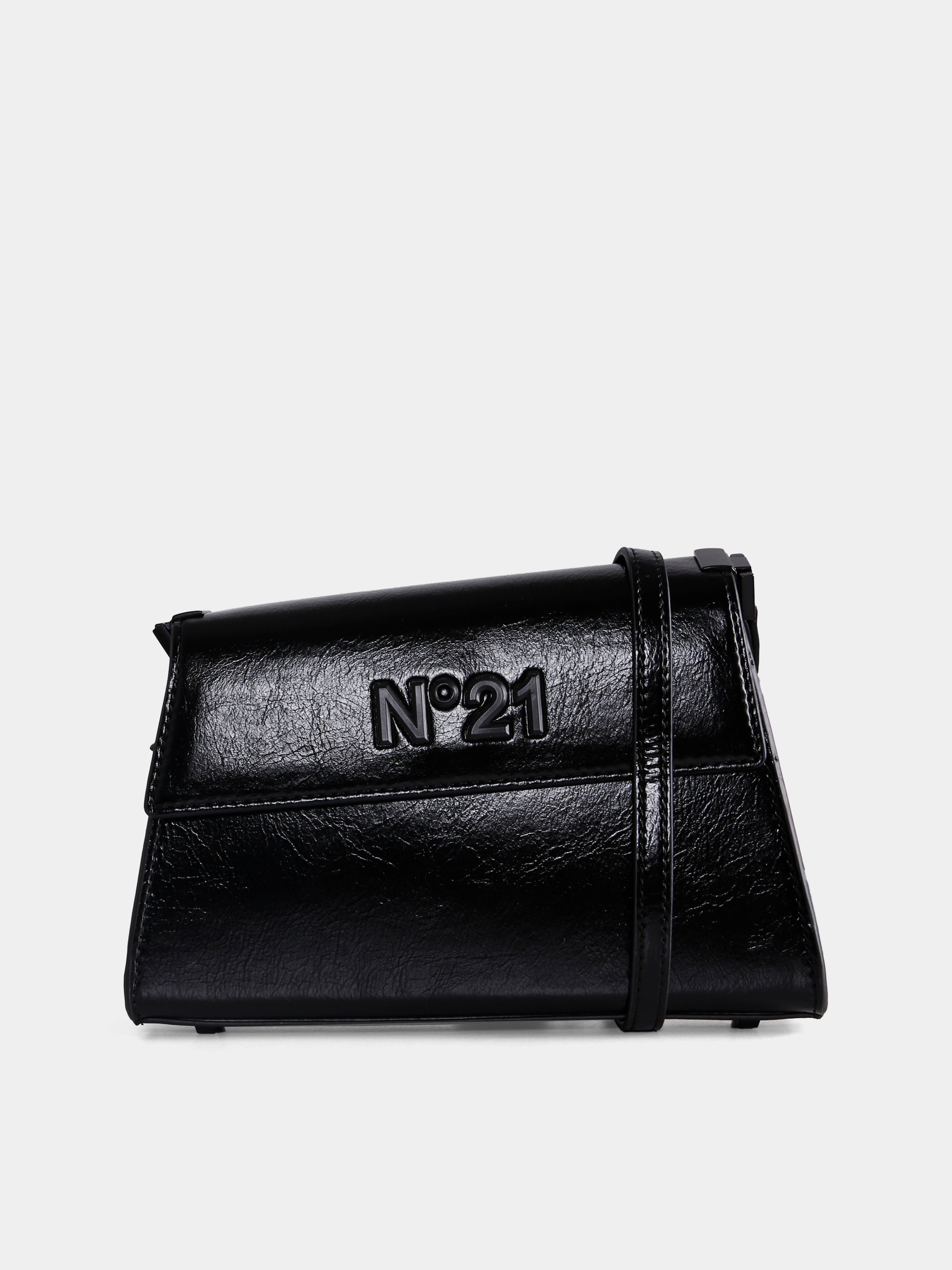 Borsa nera per bambina con logo,N°21 Kids,N21A32 N0246 0N900