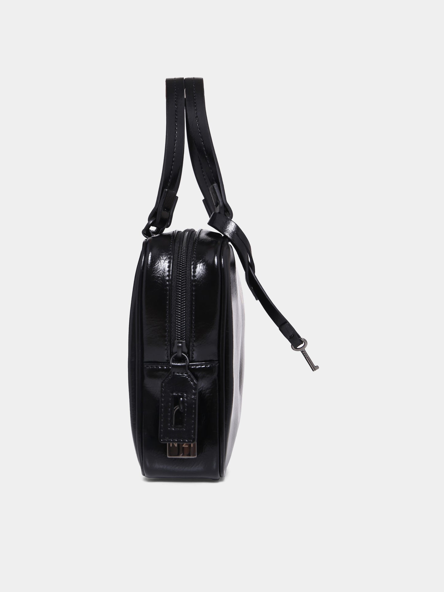 Borsa nera per bambina con logo,N°21 Kids,N21A34 N0246 0N900