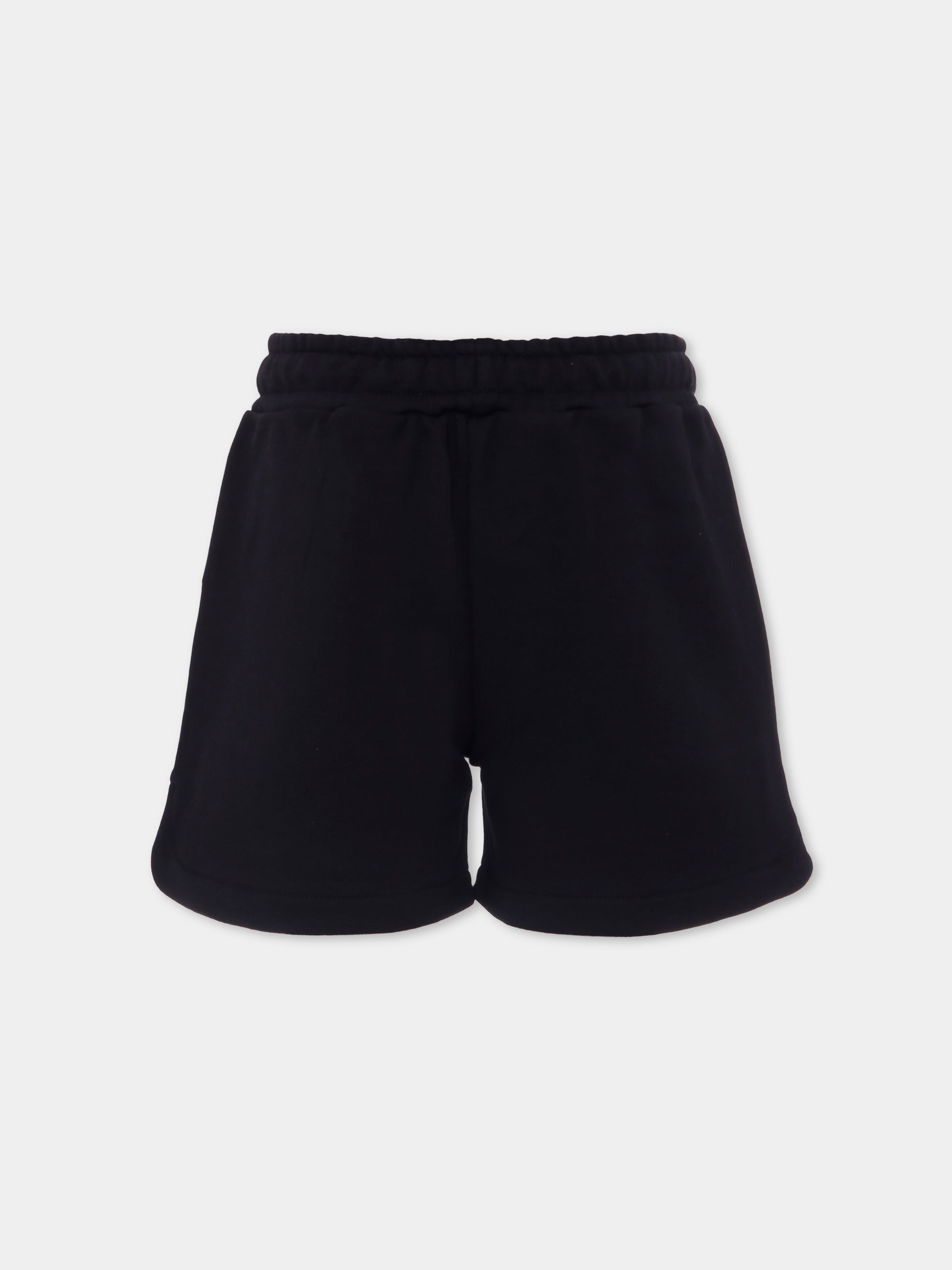 Shorts neri per bambina con Teddy Bear,Moschino Kids,HDQ01M LCA52 60100