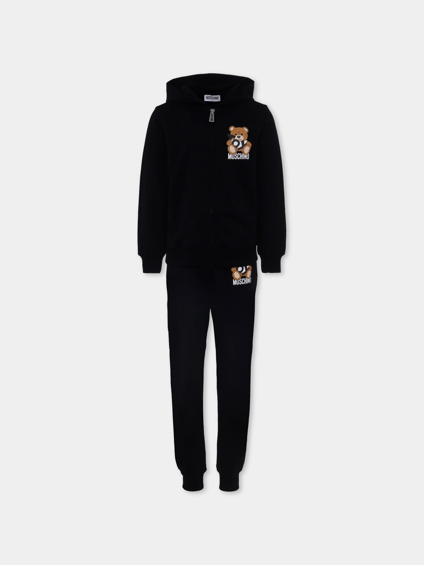 Completo nero per bambini con Teddy Bear,Moschino Kids,HMK03M LCA19 60100