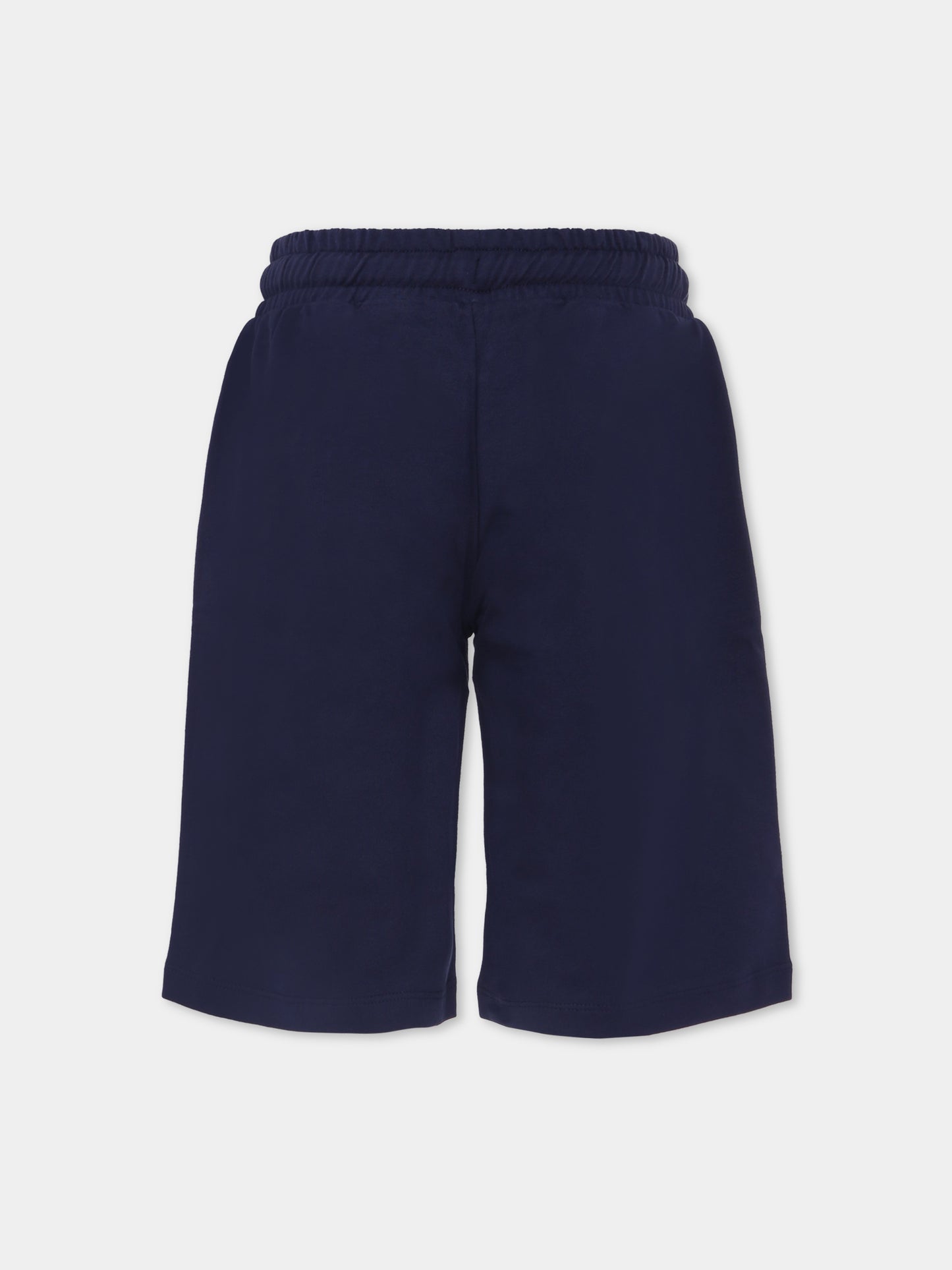 Shorts blu per bambino con Teddy Bear,Moschino Kids,HUQ02A LCA19 40016