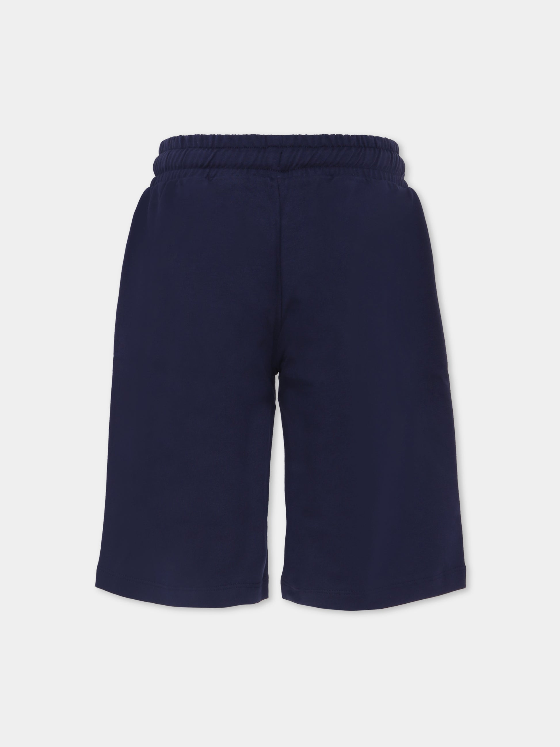 Shorts blu per bambino con Teddy Bear,Moschino Kids,HUQ02A LCA19 40016