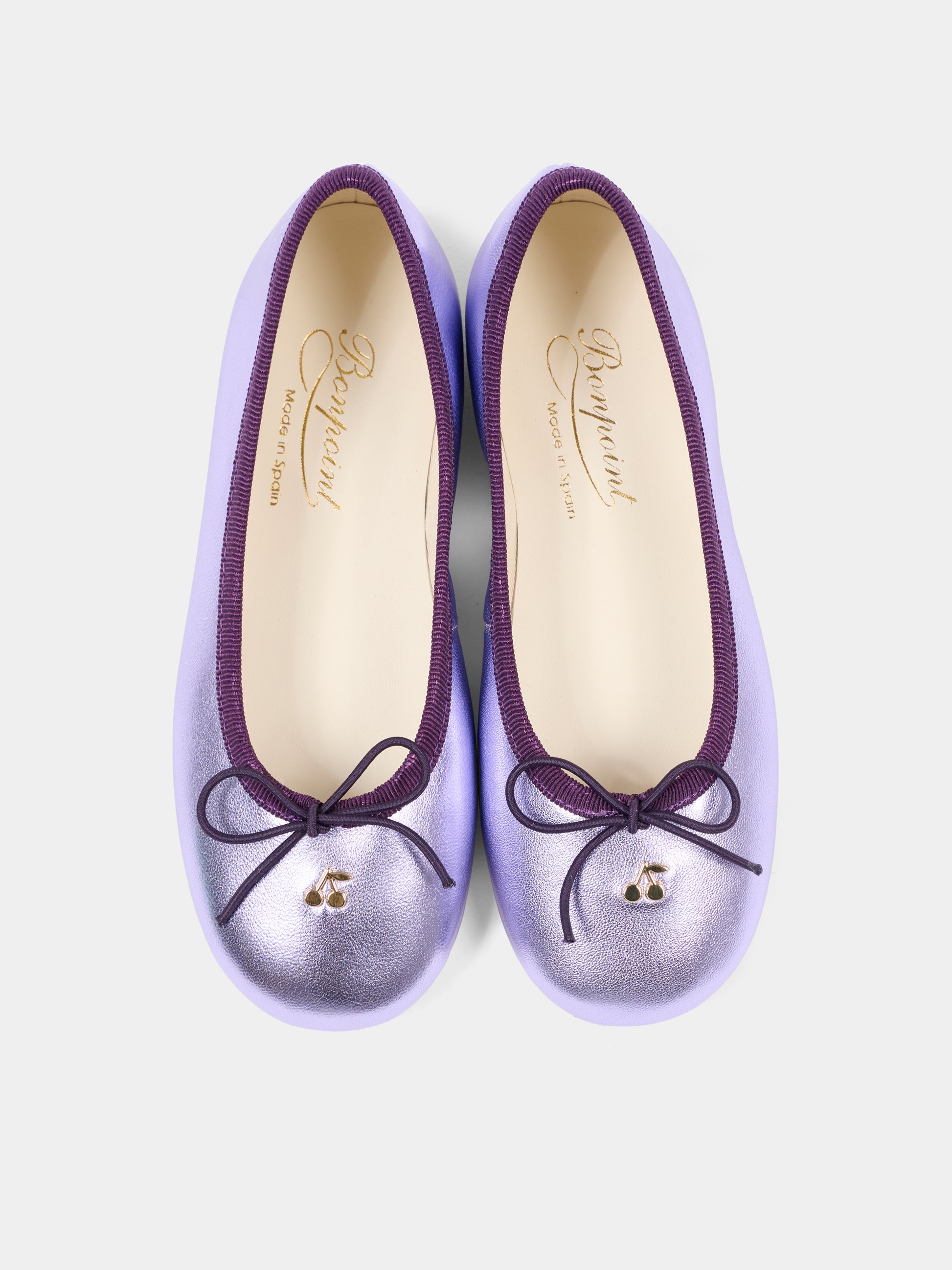 Ballerine lilla per bambina con ciliegie,Bonpoint,C06GSOL00001 057A